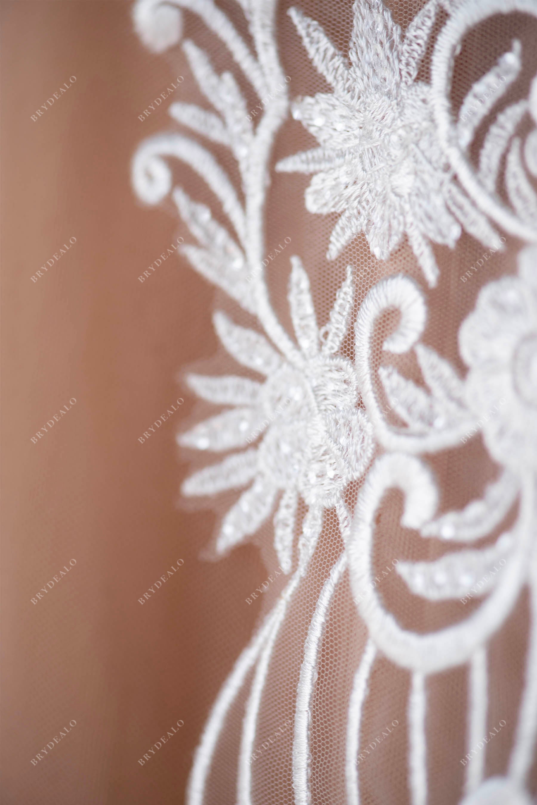 wholesale bridal lace applique for wedding dress