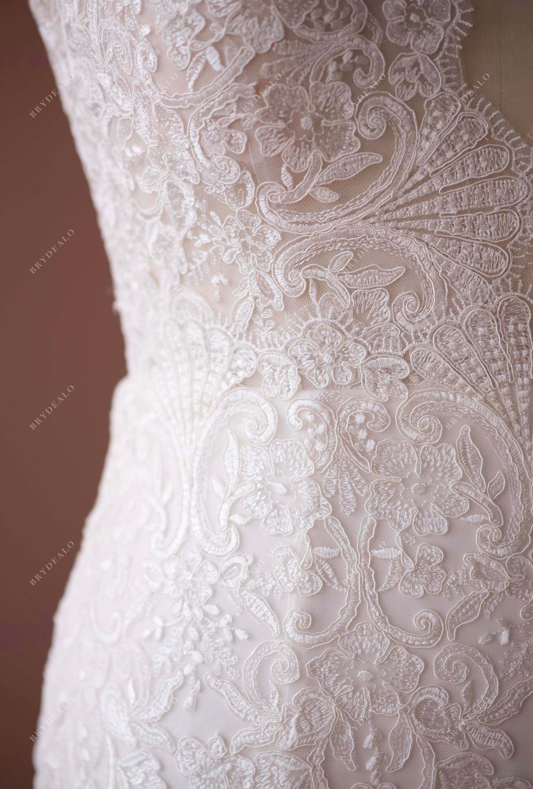 wholesale cap sleeve lace wedding dress