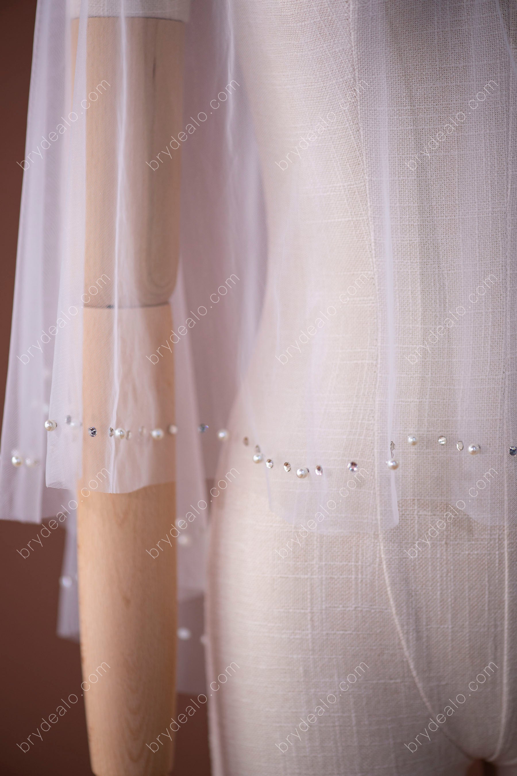 Captivating Rhinestones Pearls Bridal Cape Online