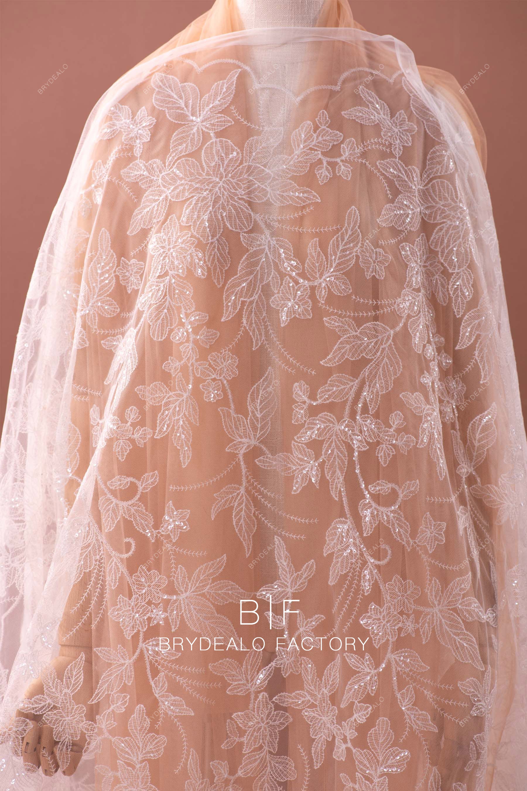 wholesale clear sequin lace