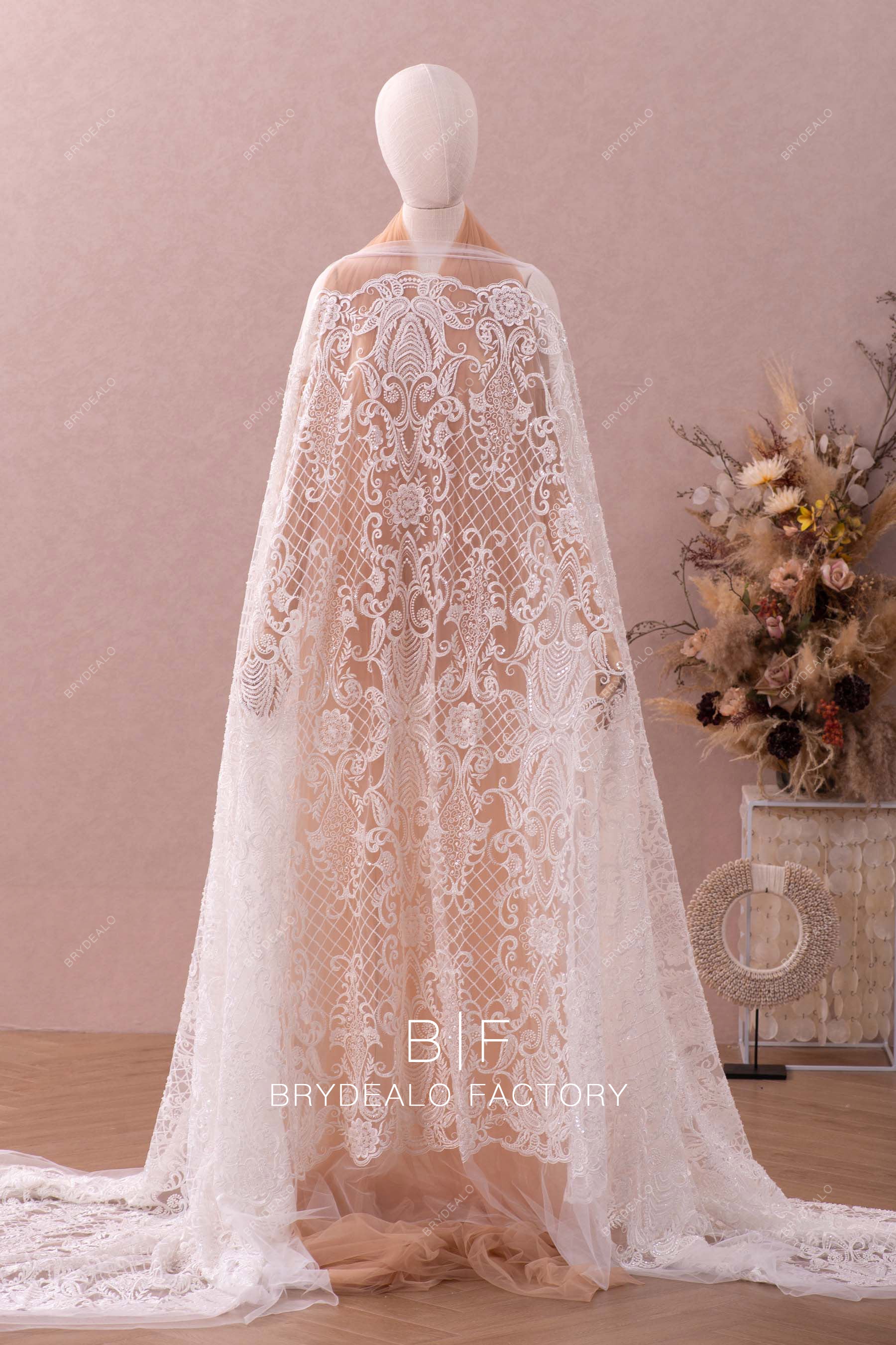 wholesale designer bridal lace fabric