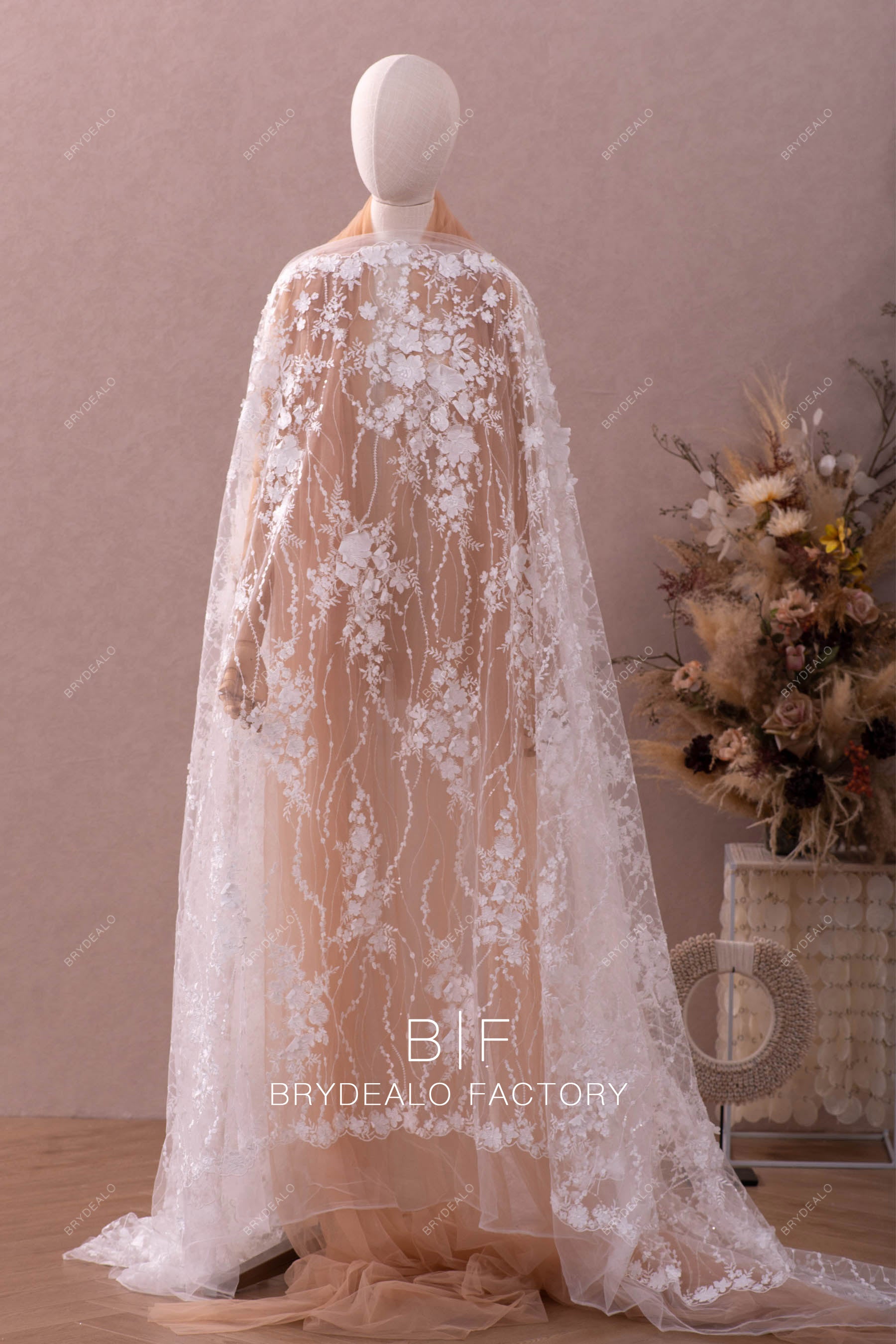 wholesale double border flower lace