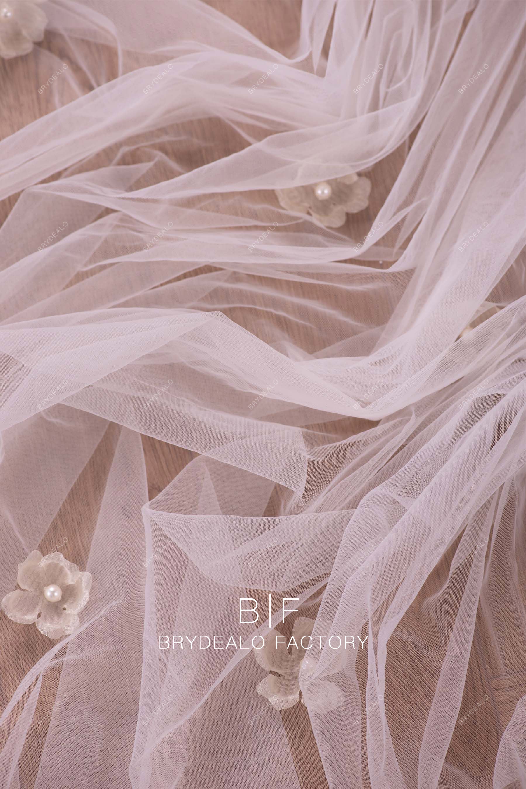 wholesale handmade flower sheer veil