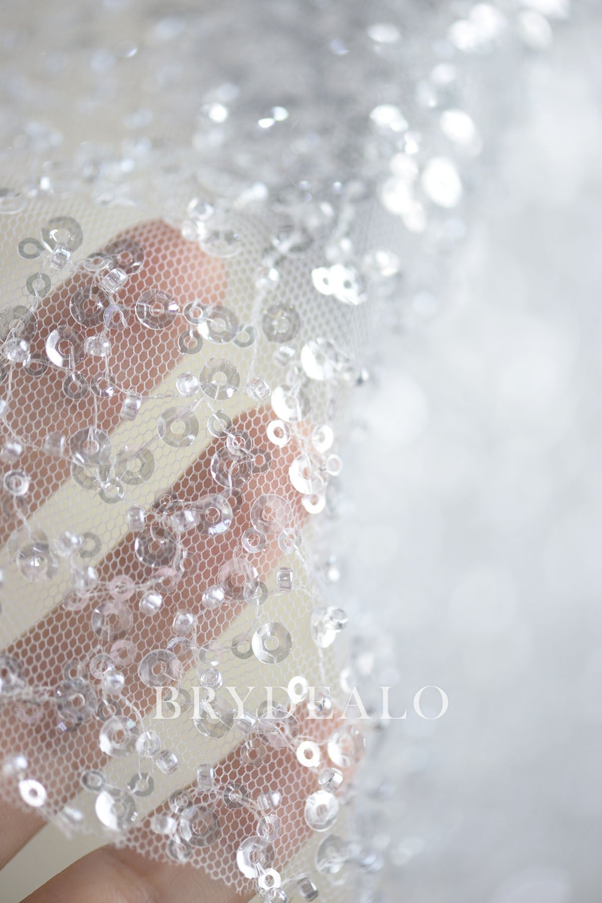 Wholesale Shiny Sequined Tulle Fabric Online