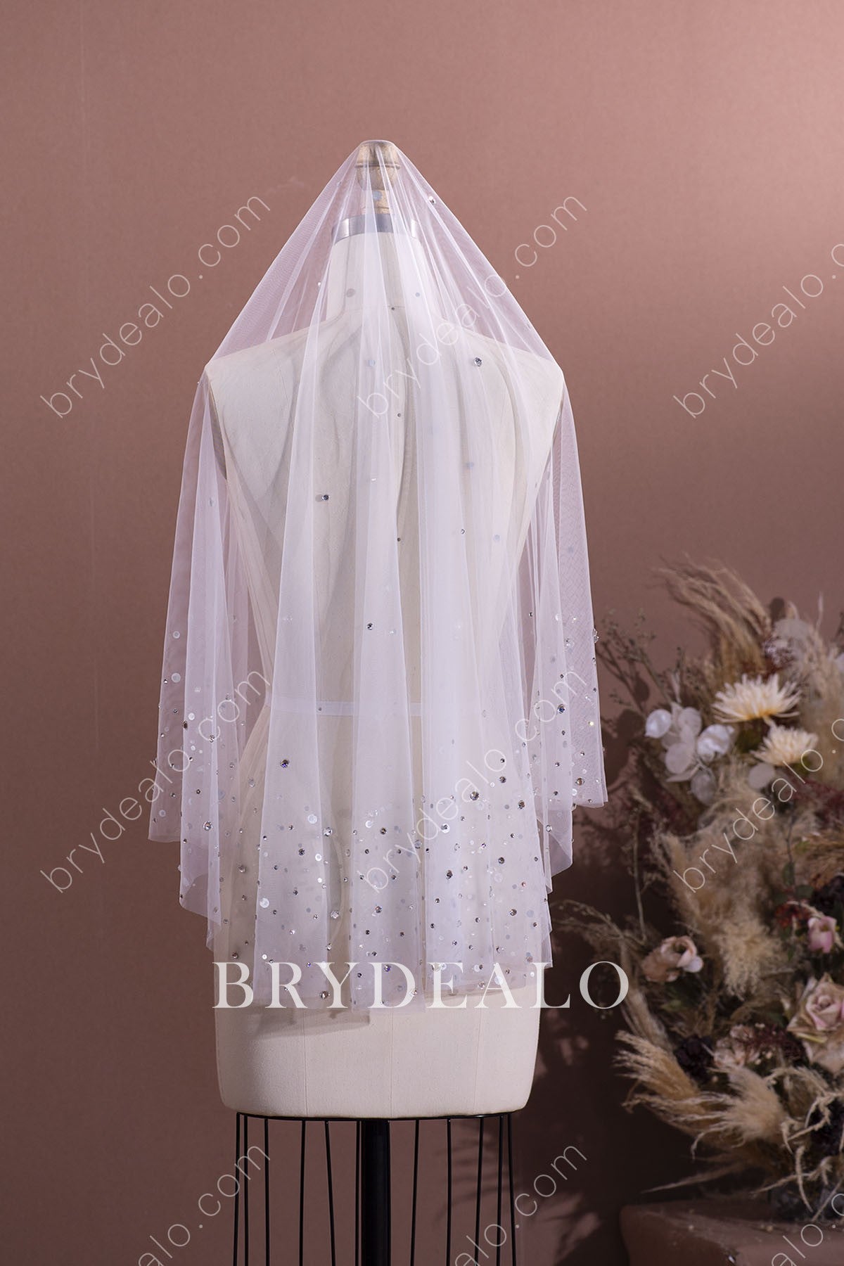 wholesale sparkly bridal veil