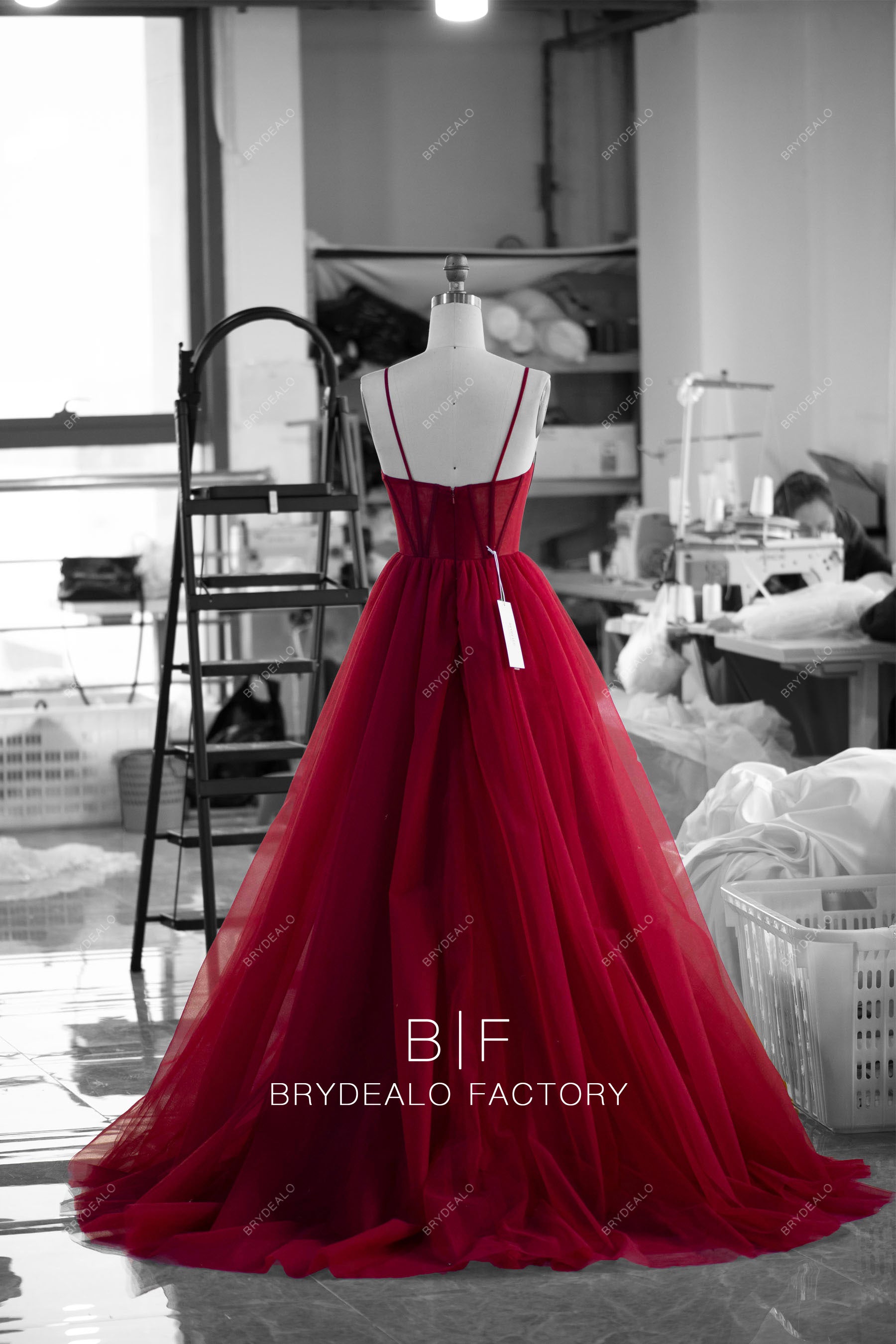wholesale straps corset long puffy ballgown prom dress