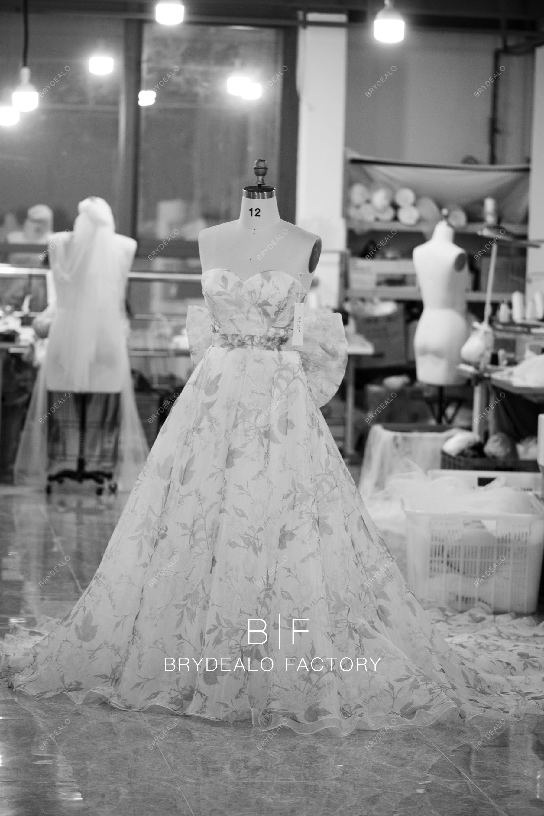 wholesale sweetheart floral aline wedding dress