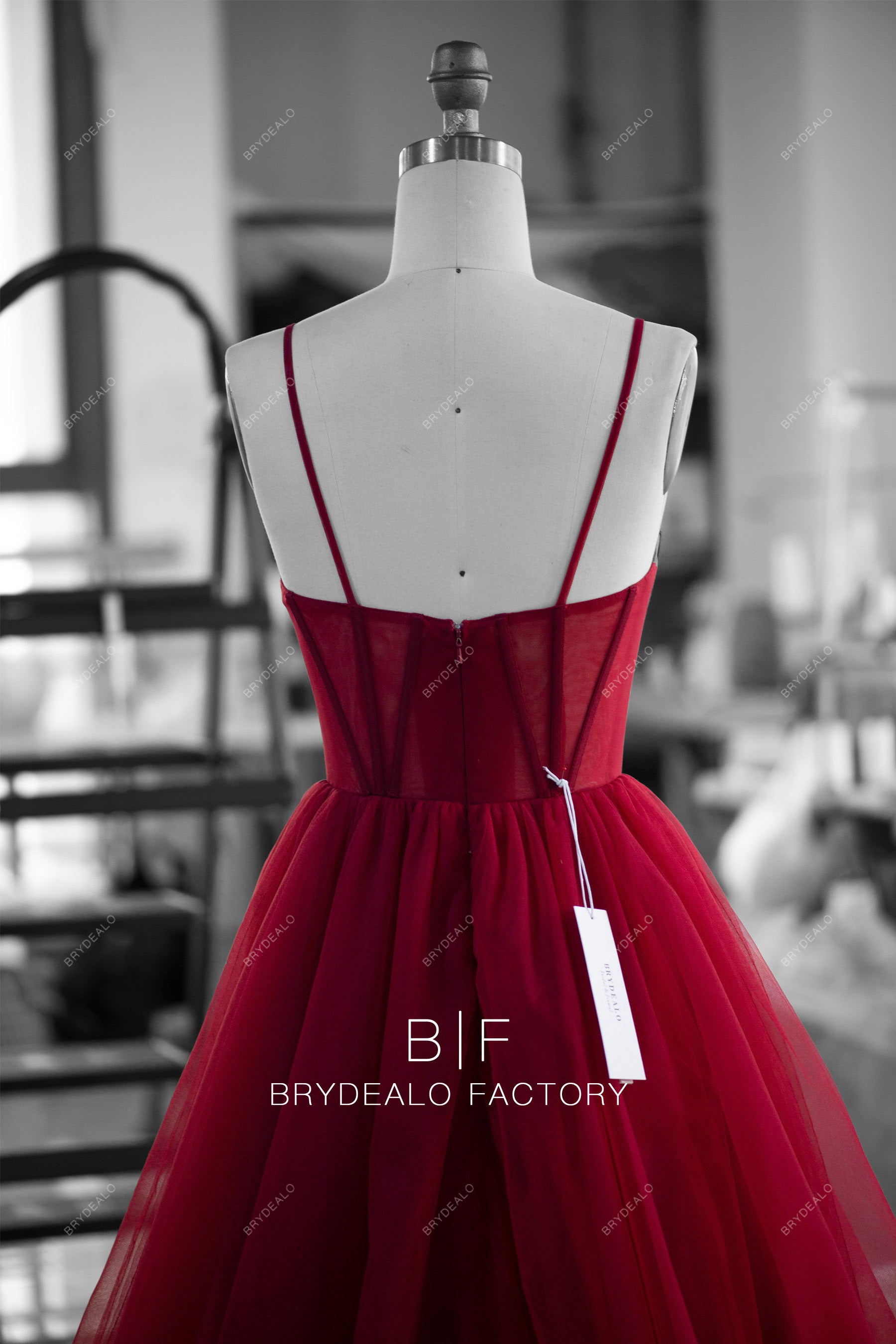 wholesale thin straps corset prom dress