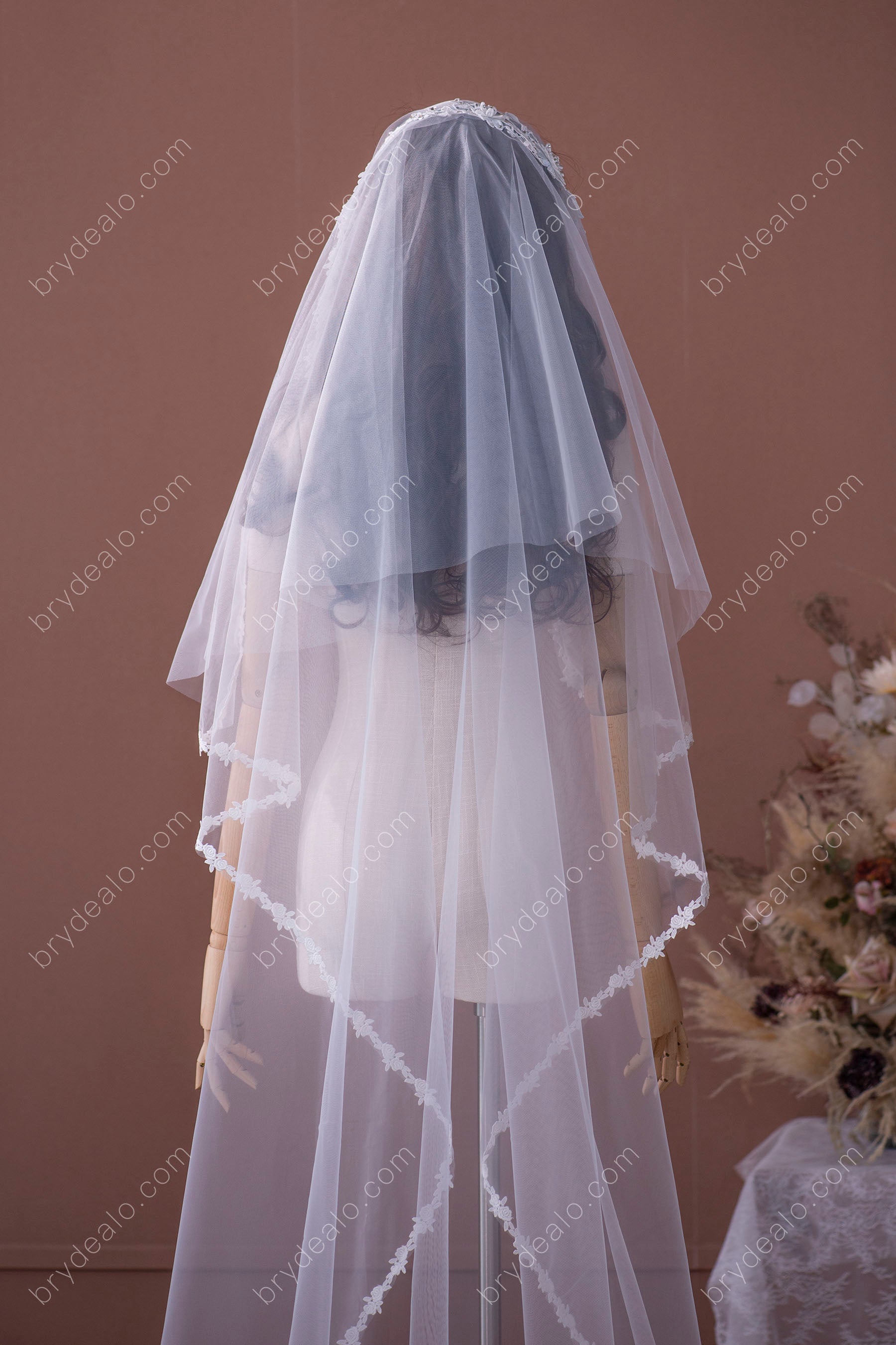 full lace edge veil