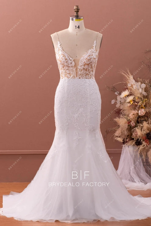 Private Label Custom Sleeveless Mermaid Wedding Dress