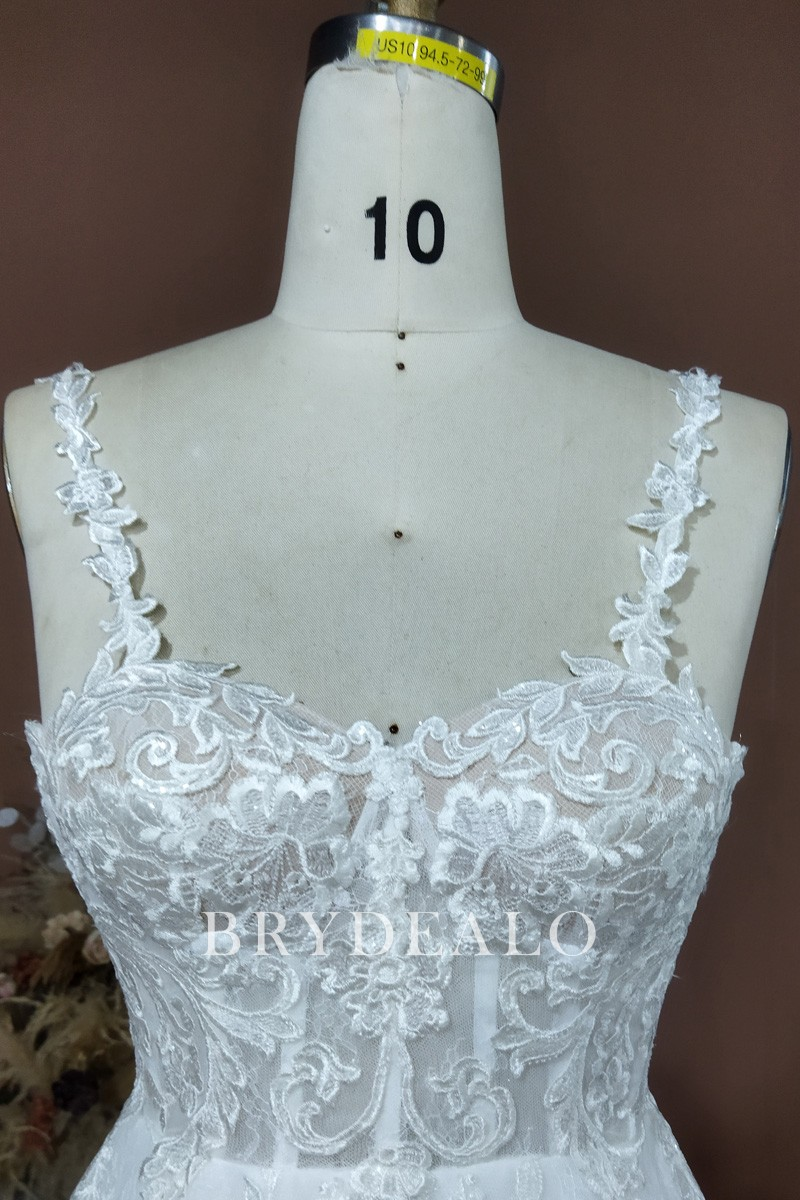 Sheer Lace Corset Bridal Dress 2103141827