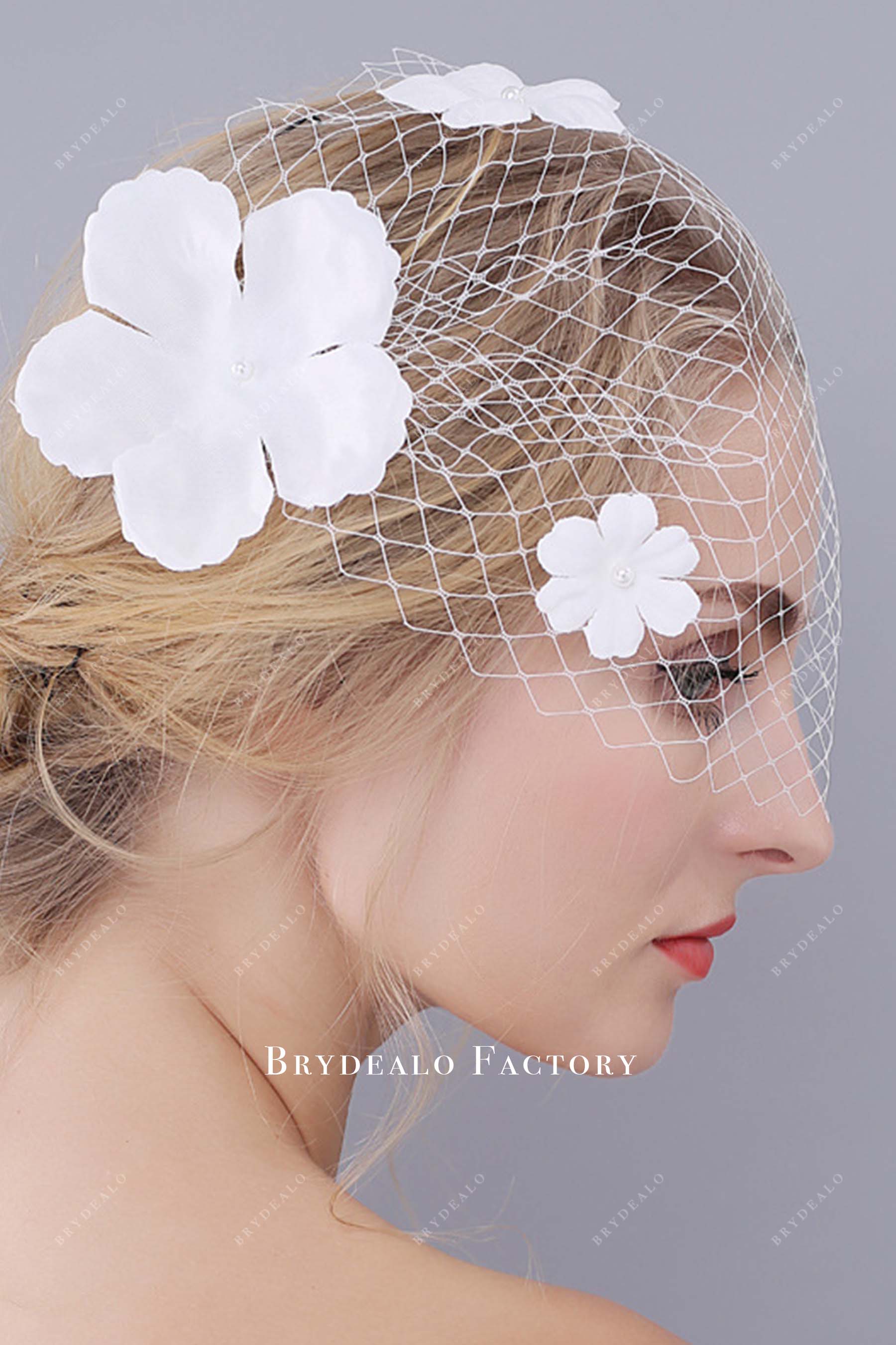 3d floral birdcage bridal veil