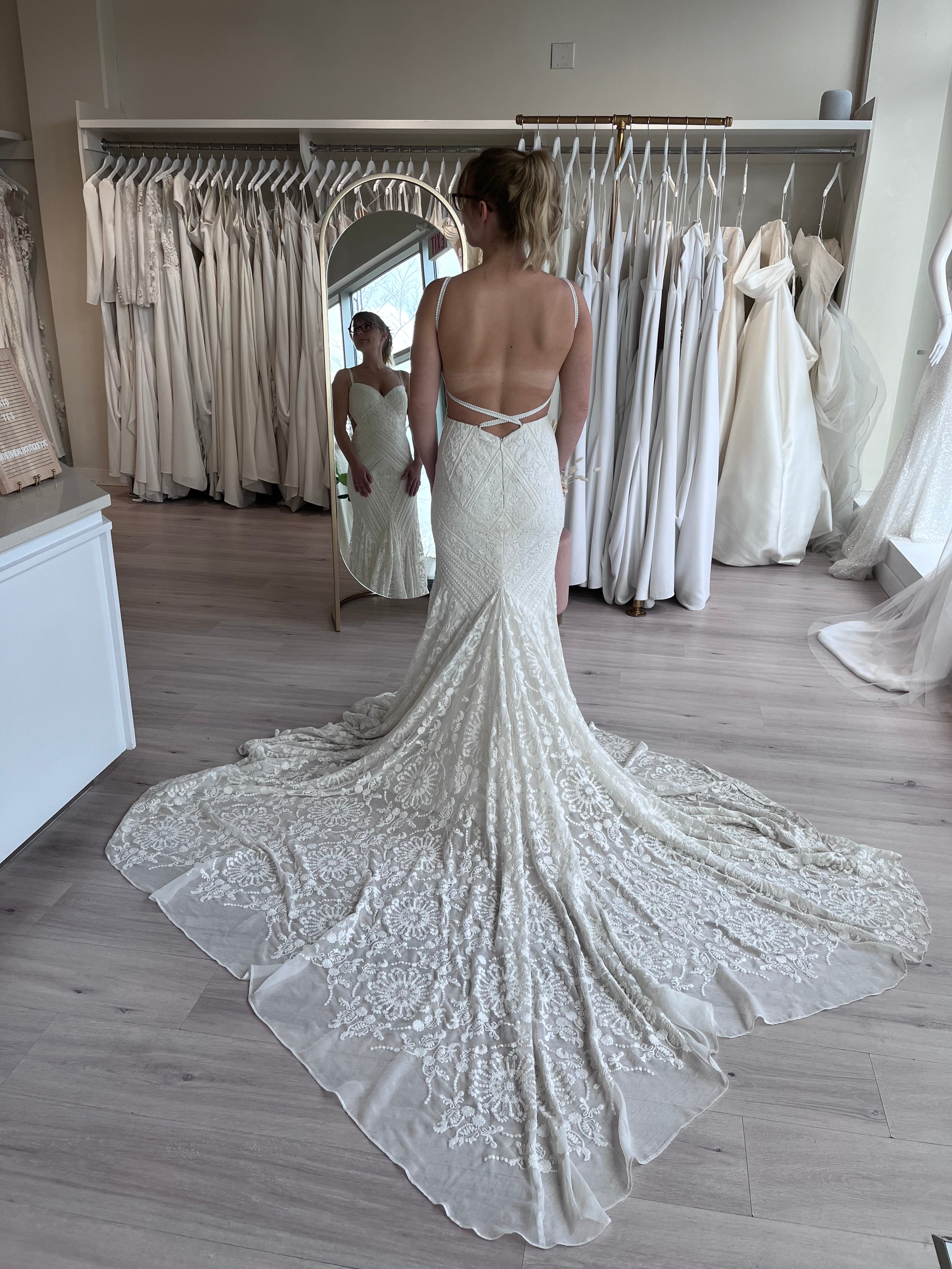 Cross Back Wedding Dress