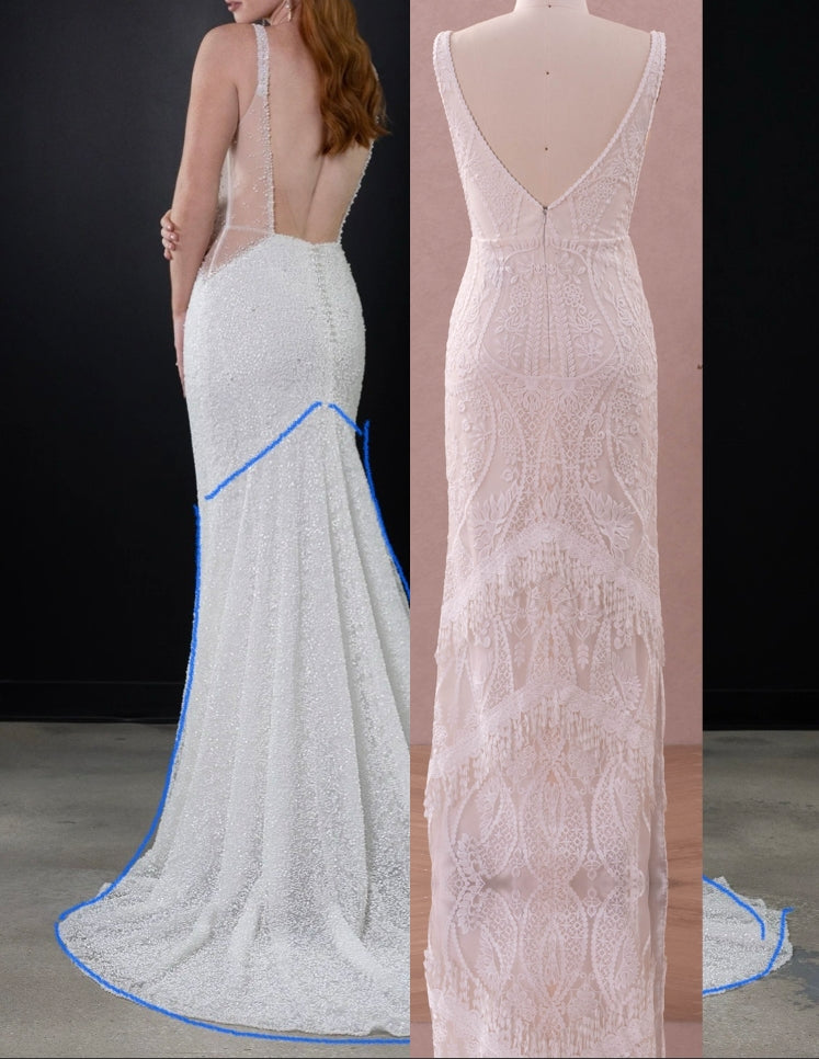 Private Label Custom Court Train Mermaid Wedding Dress