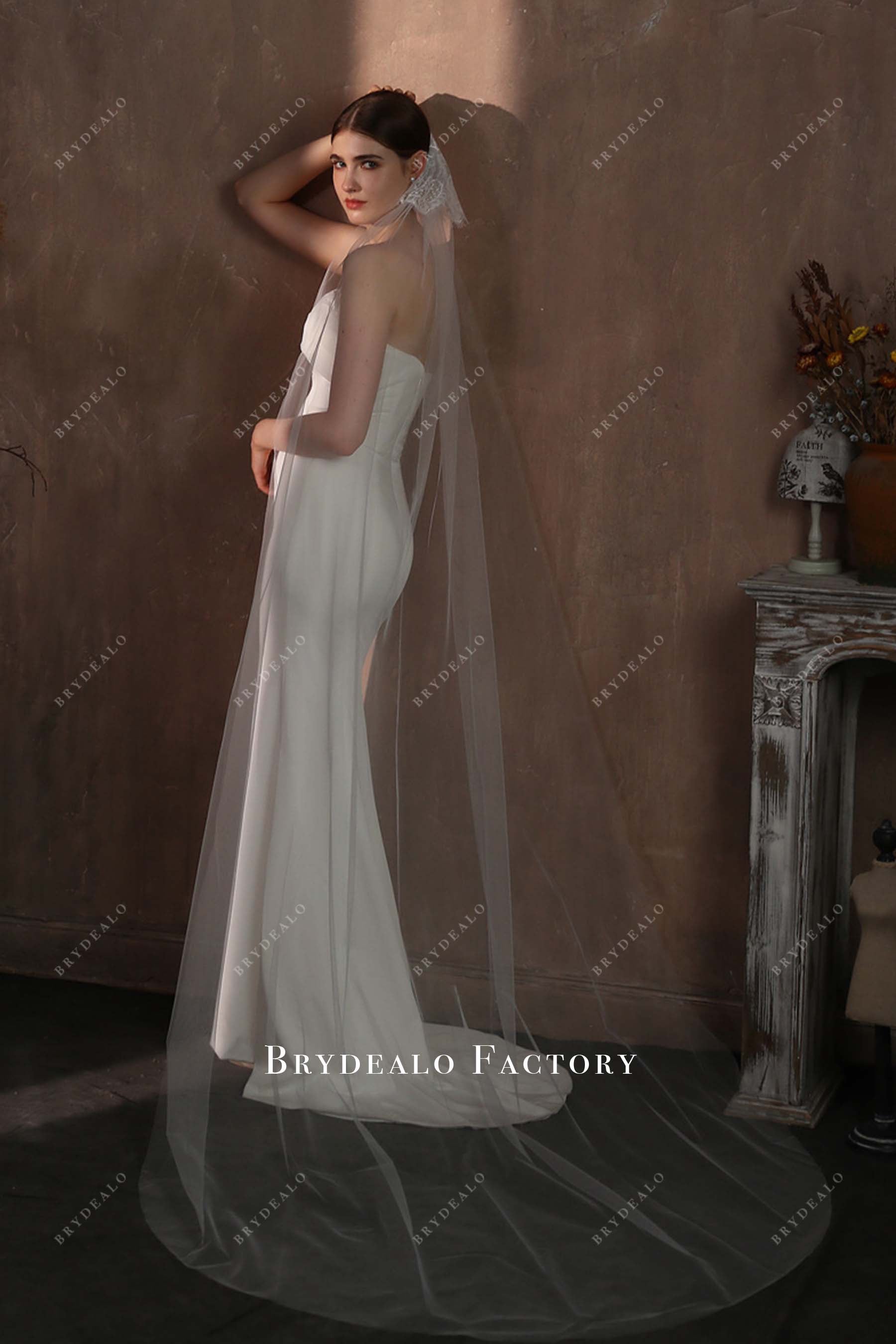 chapel length bridal veil