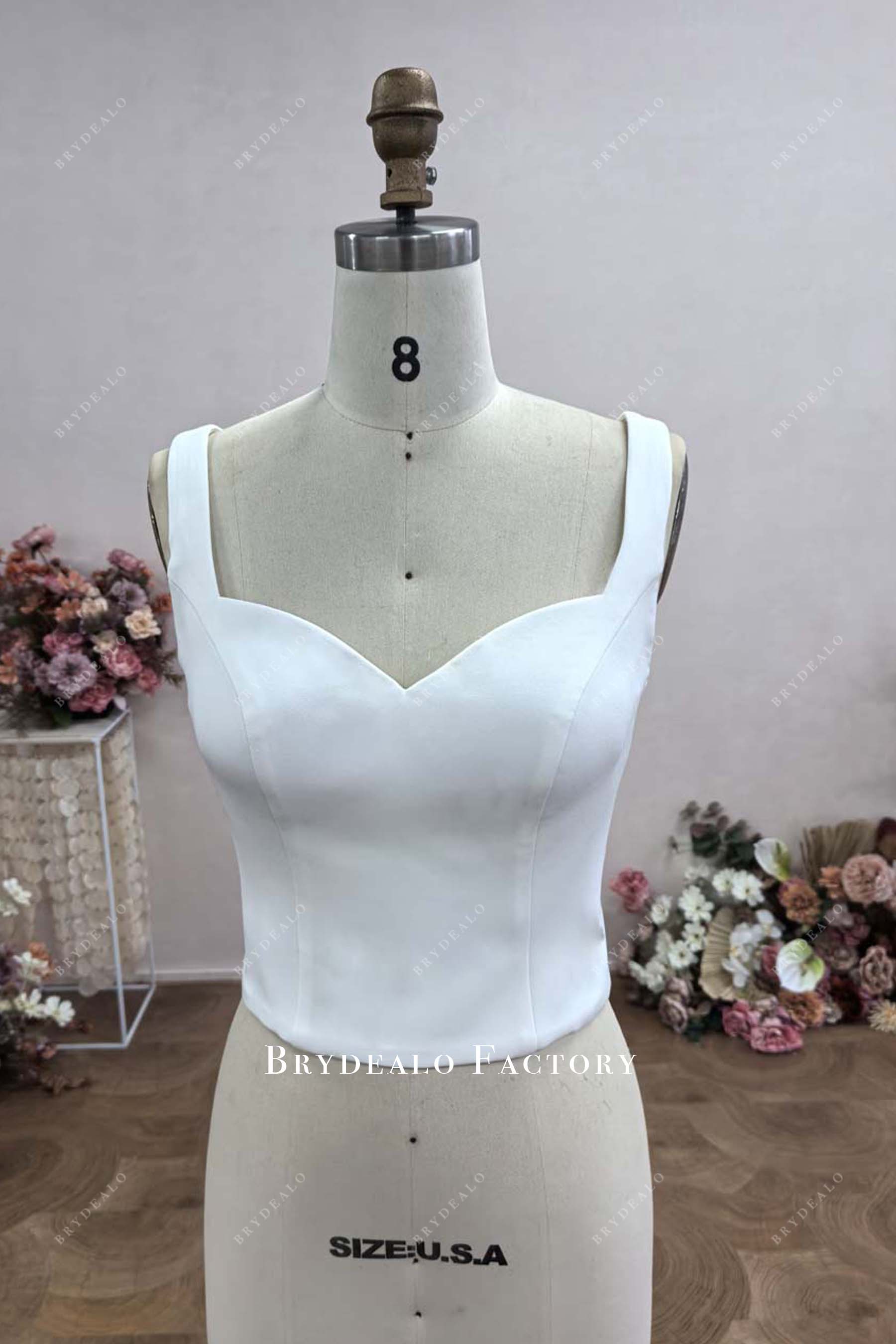 Custom Crepe Corset Crop Top