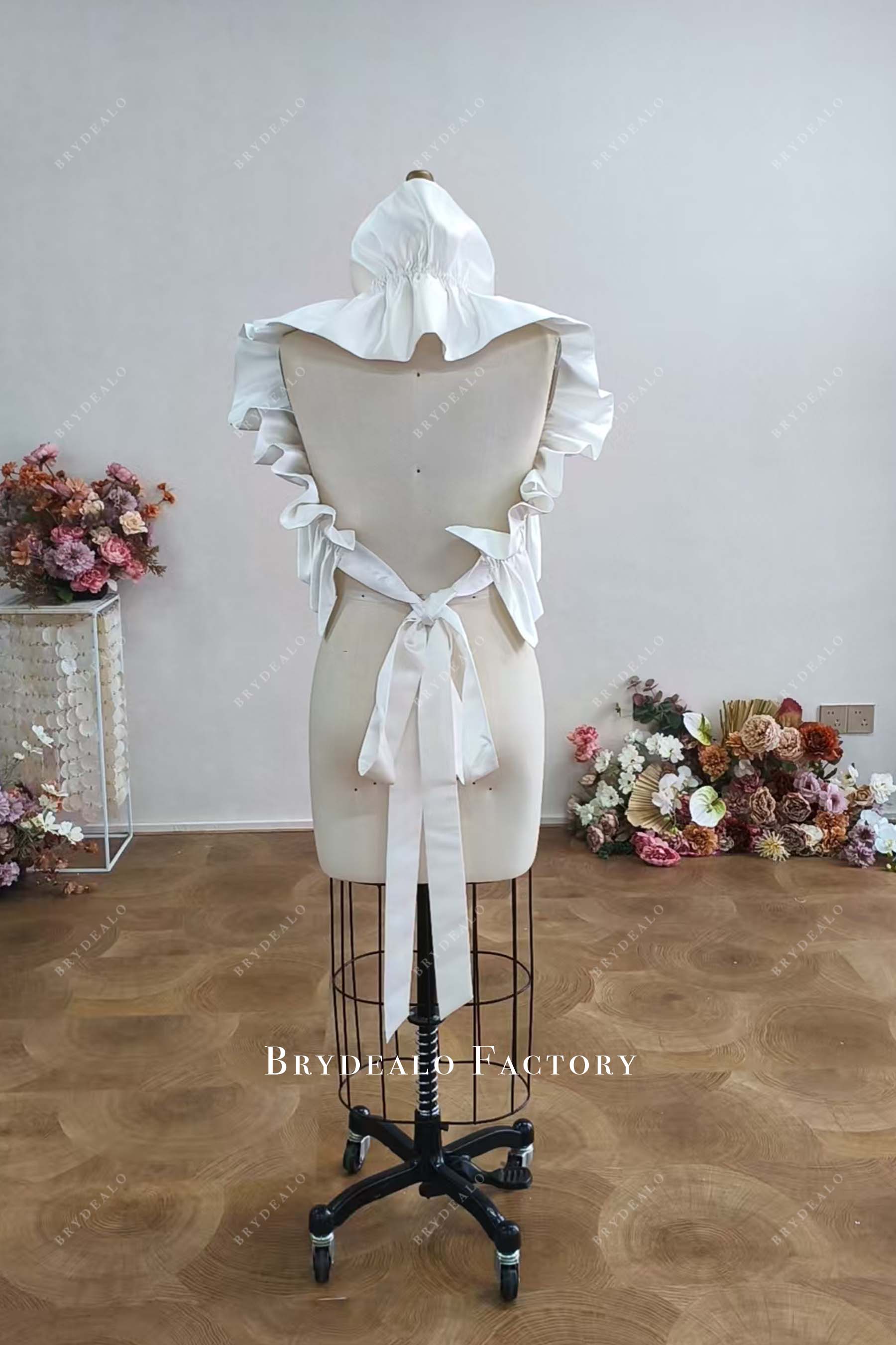 Custom Scarf with Ruffles Knife Pleated Collar 