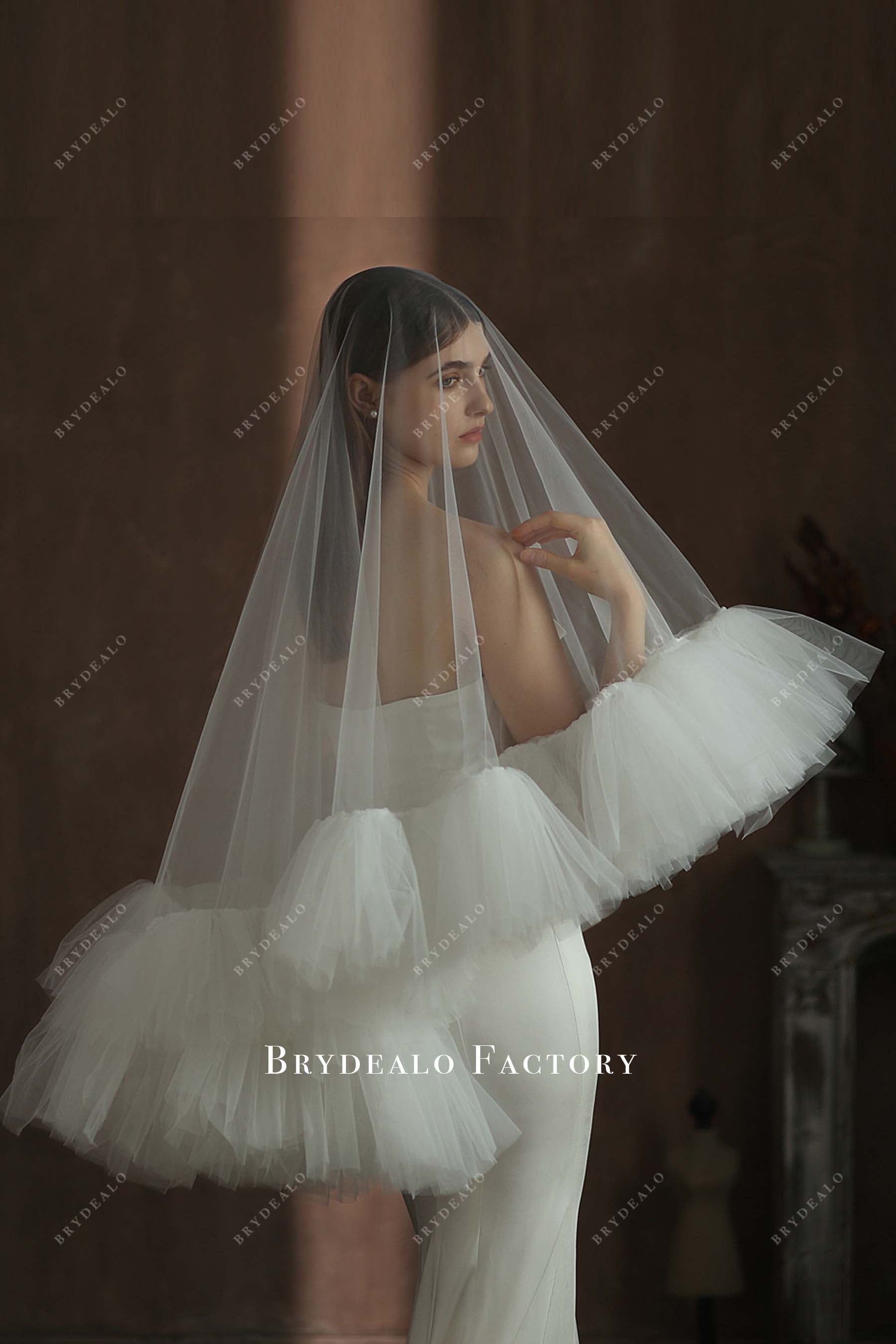 drop wedding veil