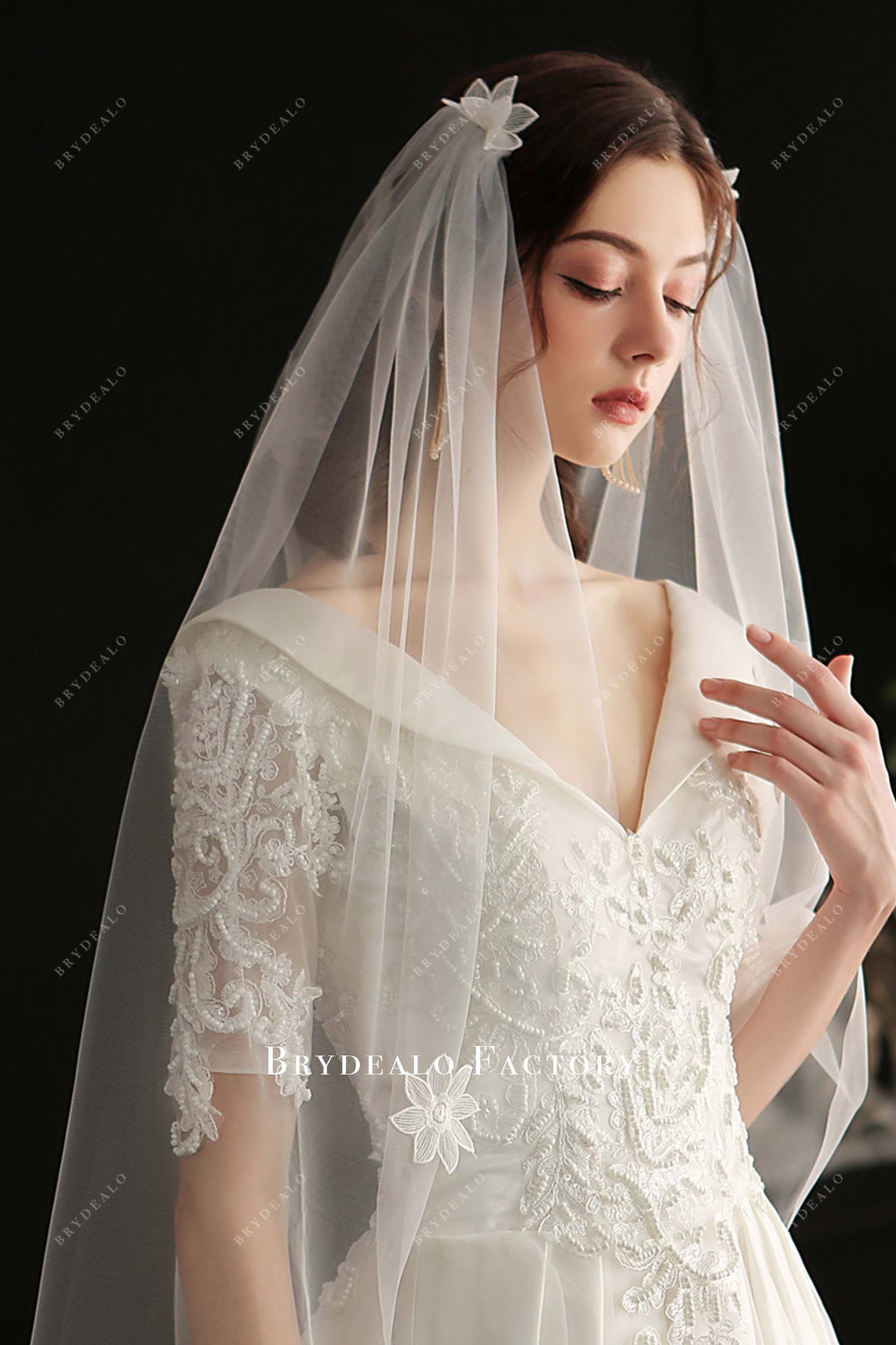 elbow length wedding veil