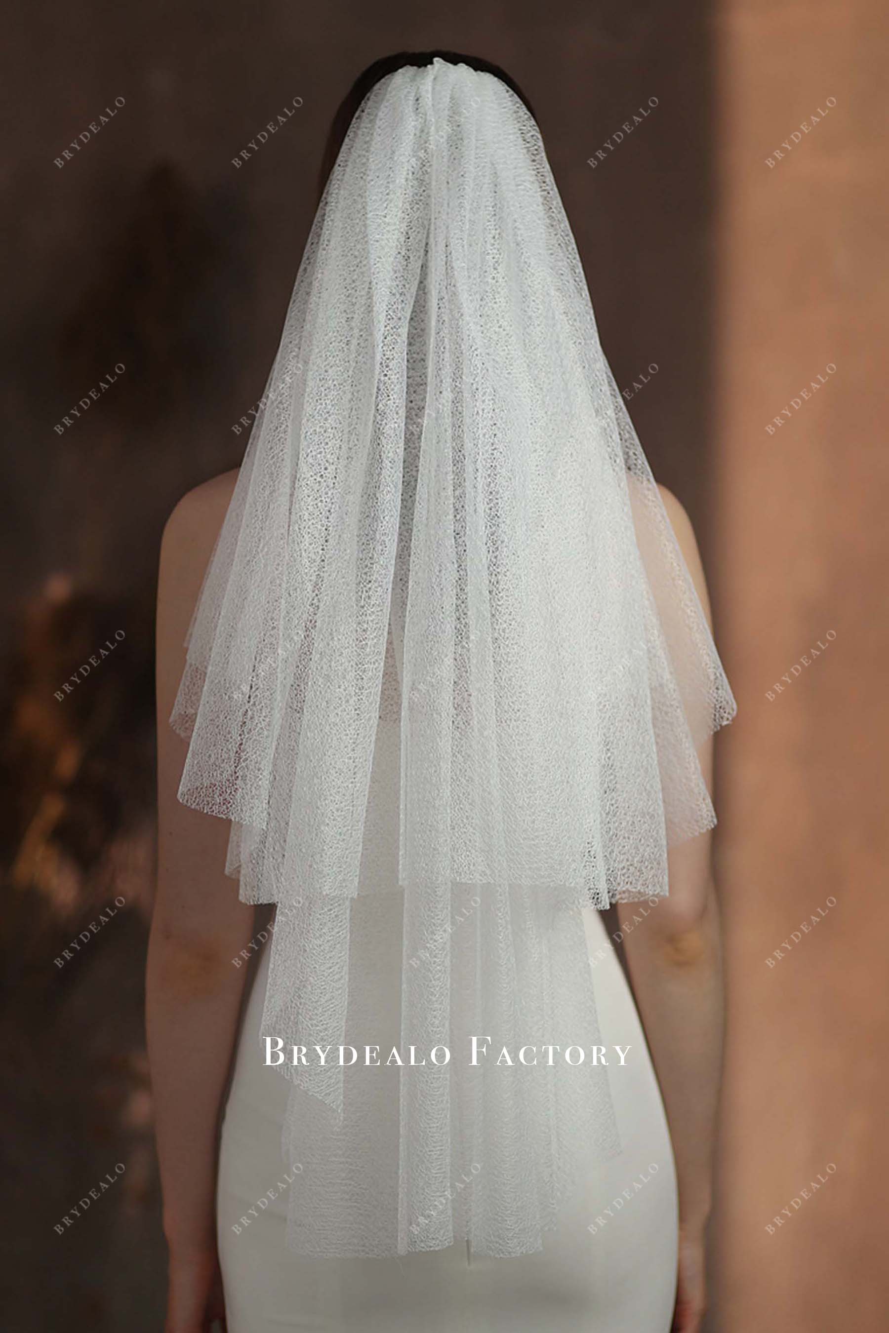 fingertip length bridal veil