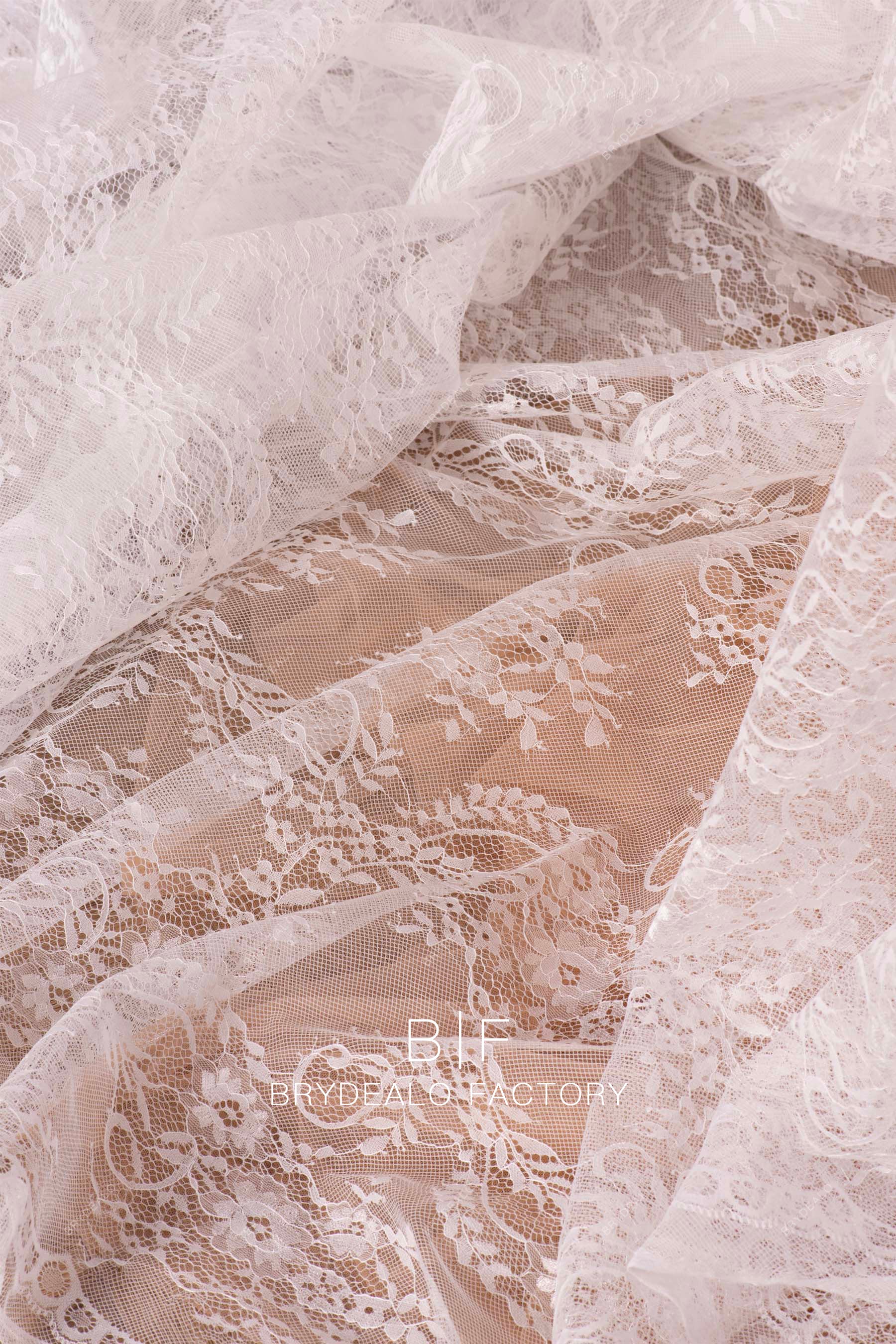 flower Chantilly lace fabric