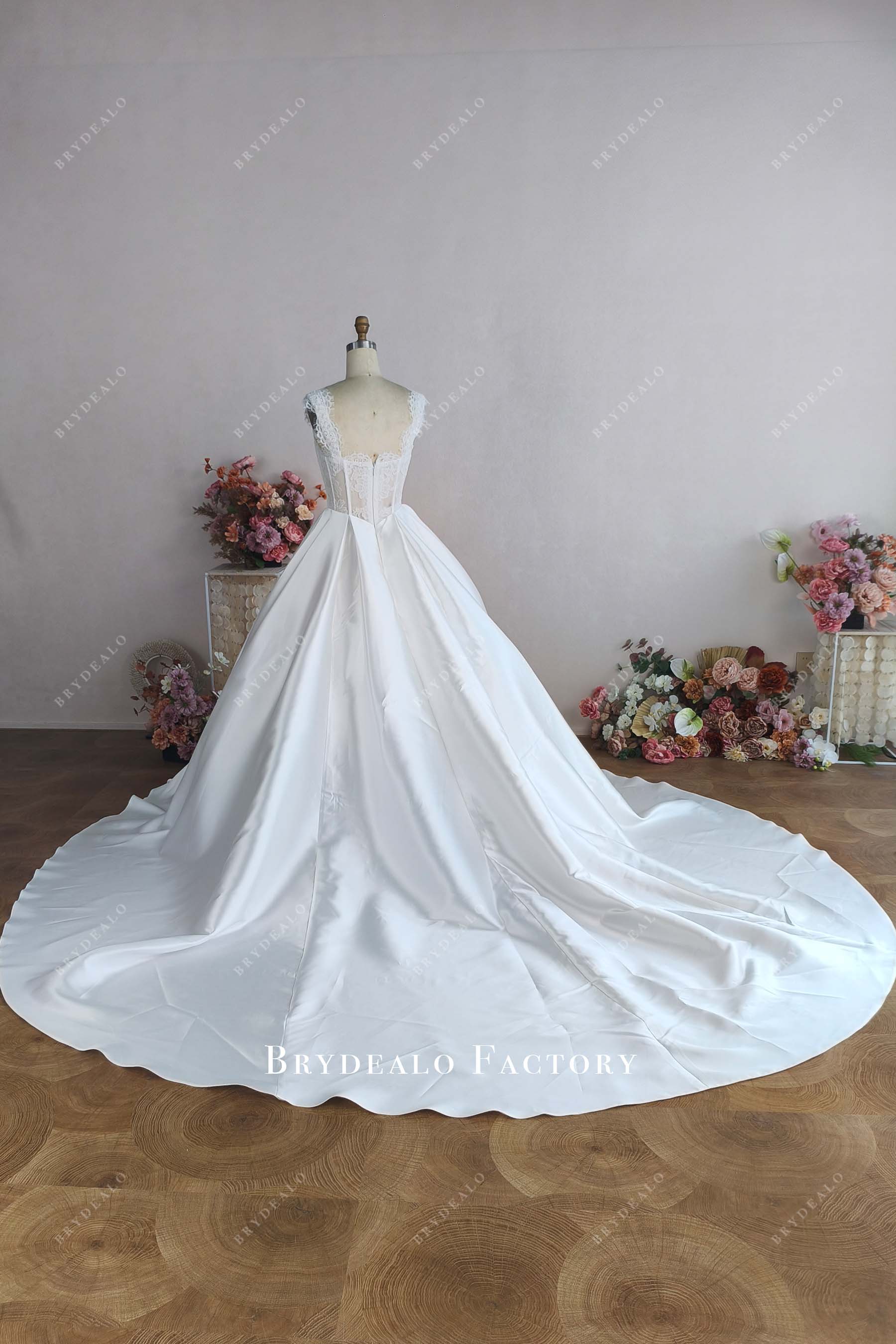 long train royal ballgown wedding dress