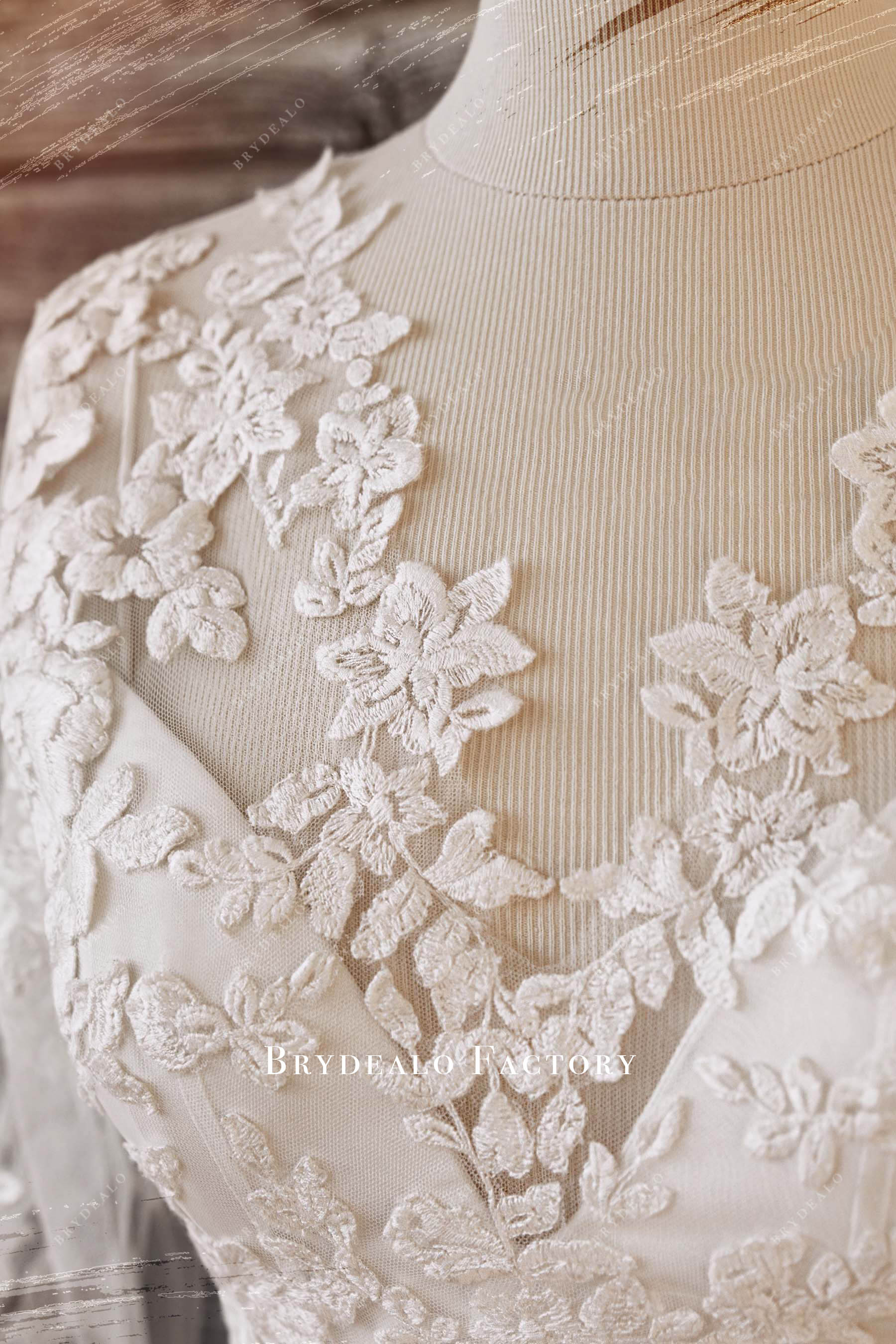 v-neck lace bridal top