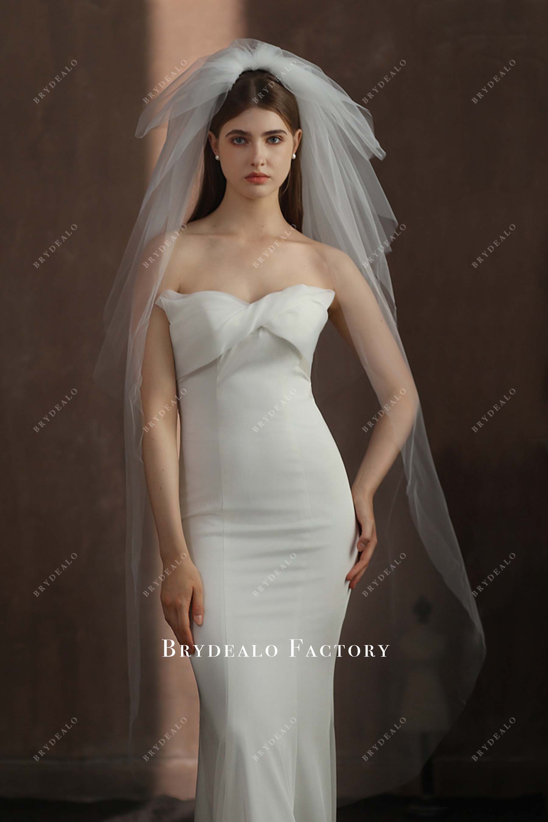 waltz length bridal veil