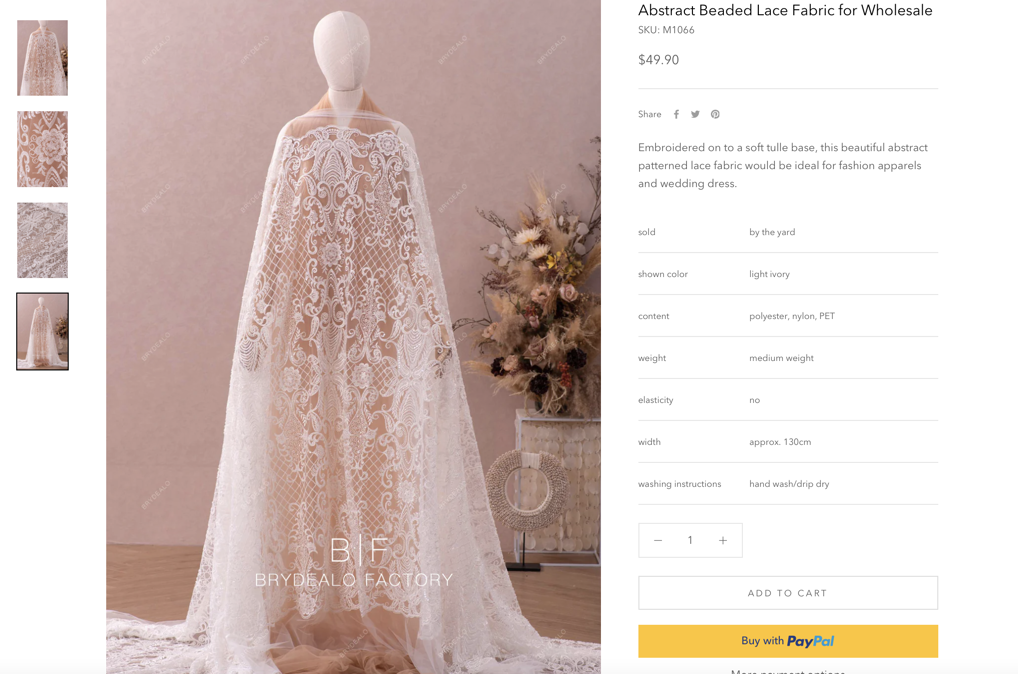 Custom Beaded Lace Godet Wedding Dress BR20231916-03