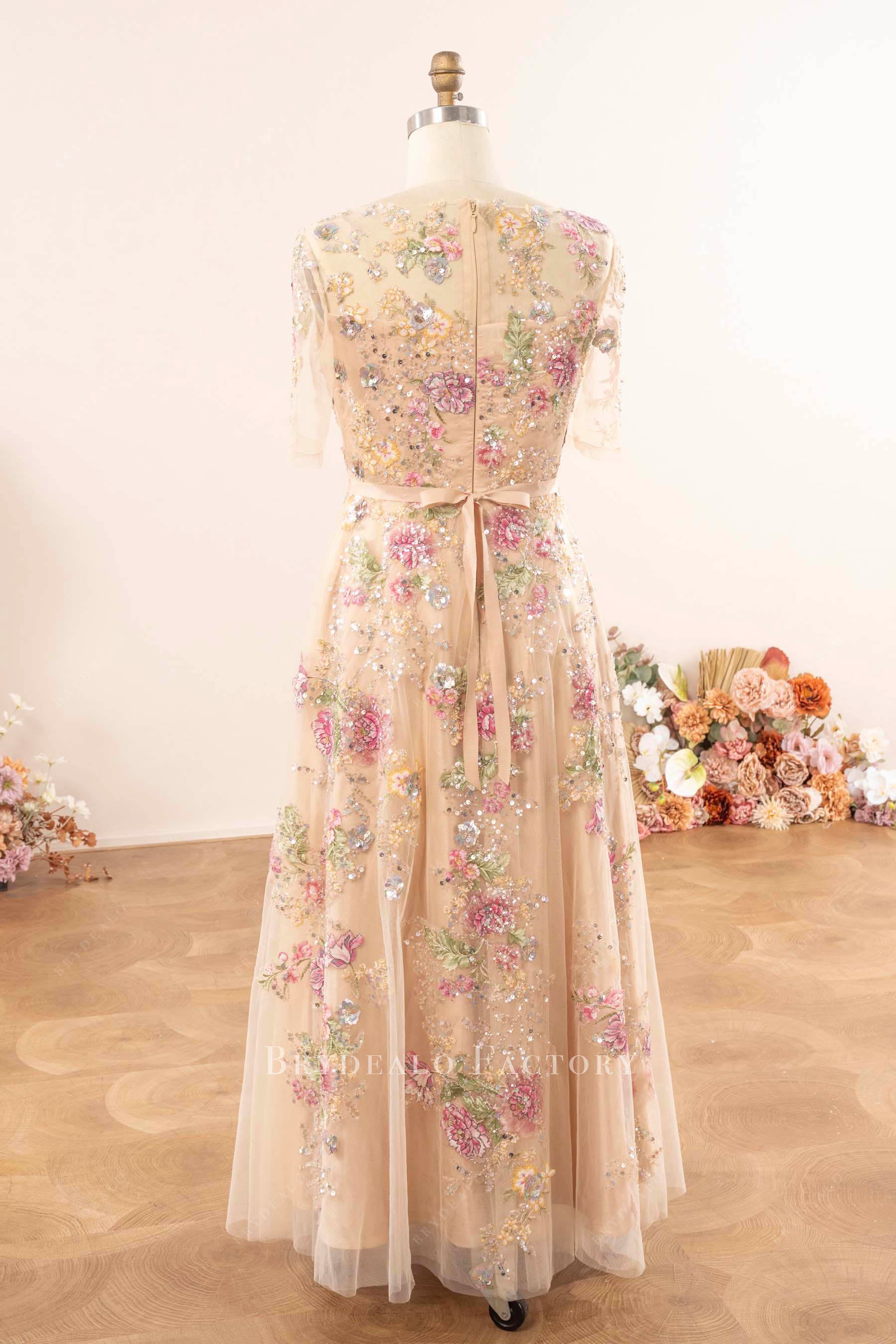 ankle length sparkly mother of bride dress