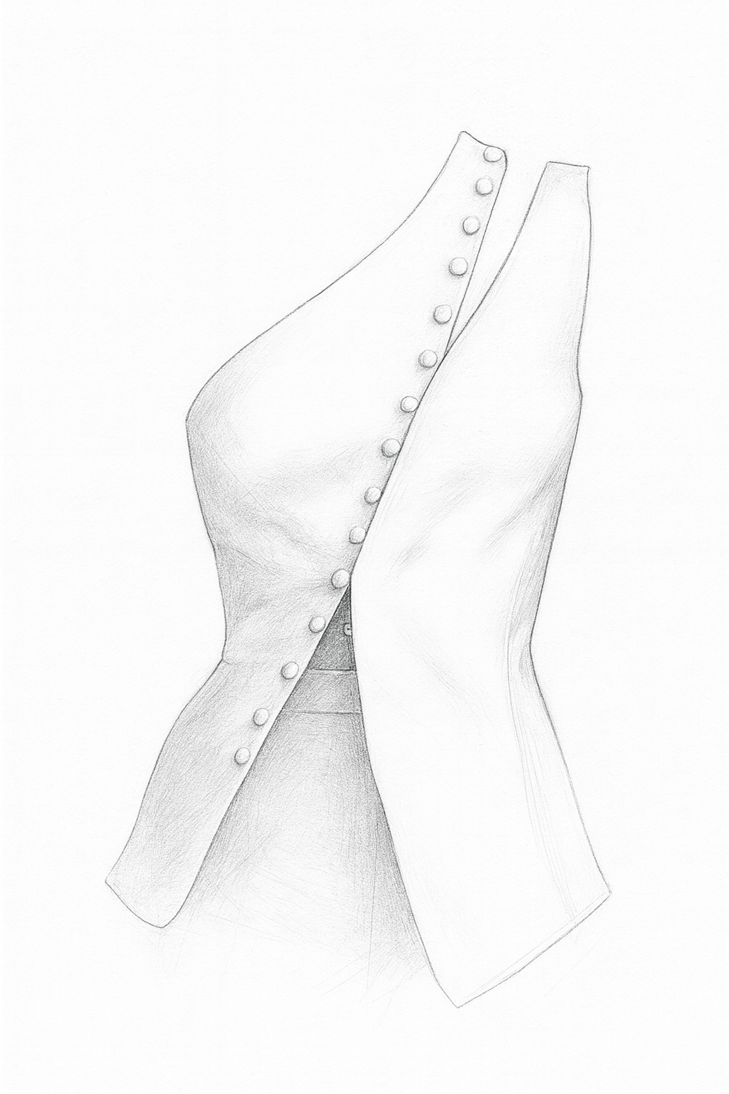 Asymetrical Tuxedo Top