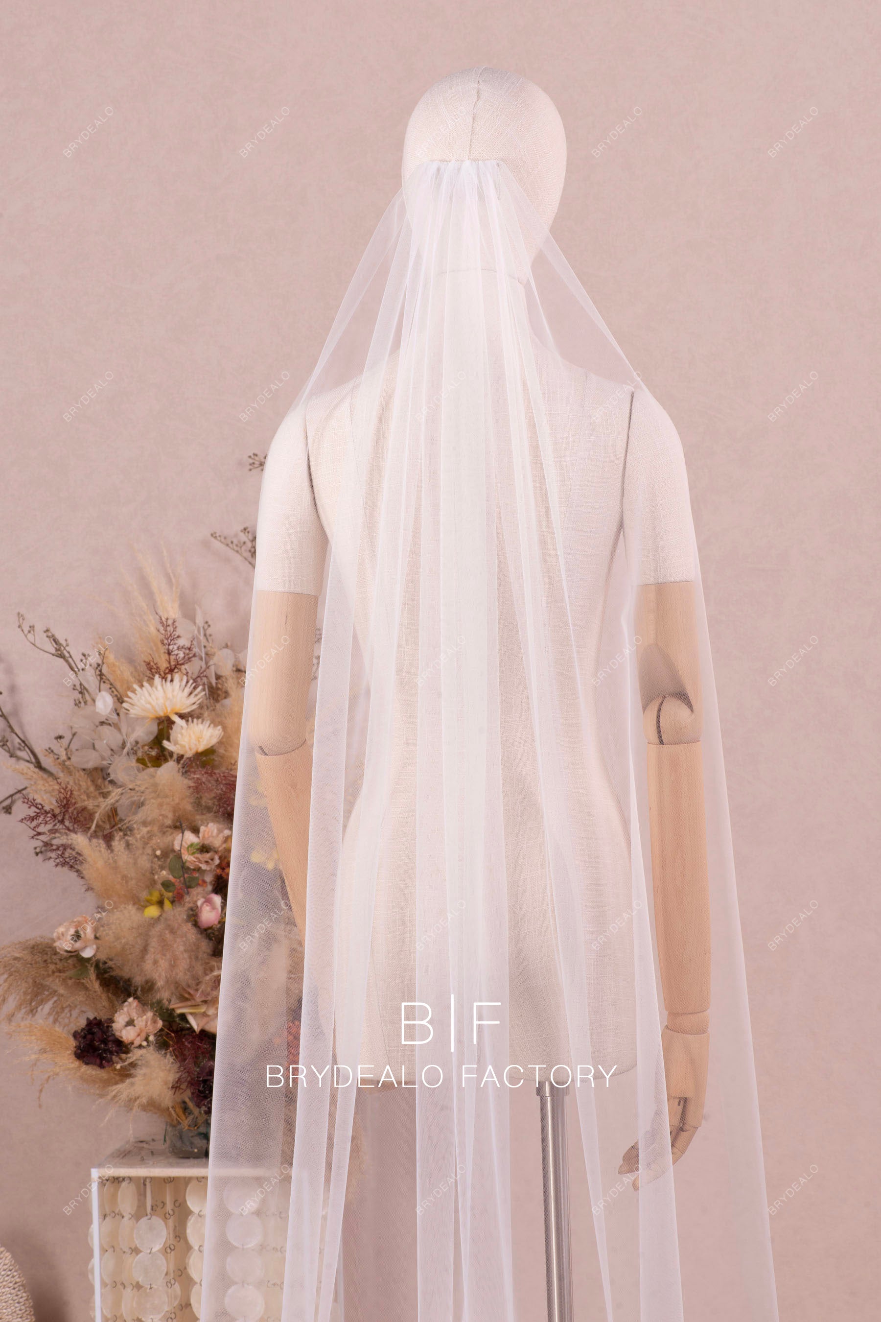 barely there wedding veil