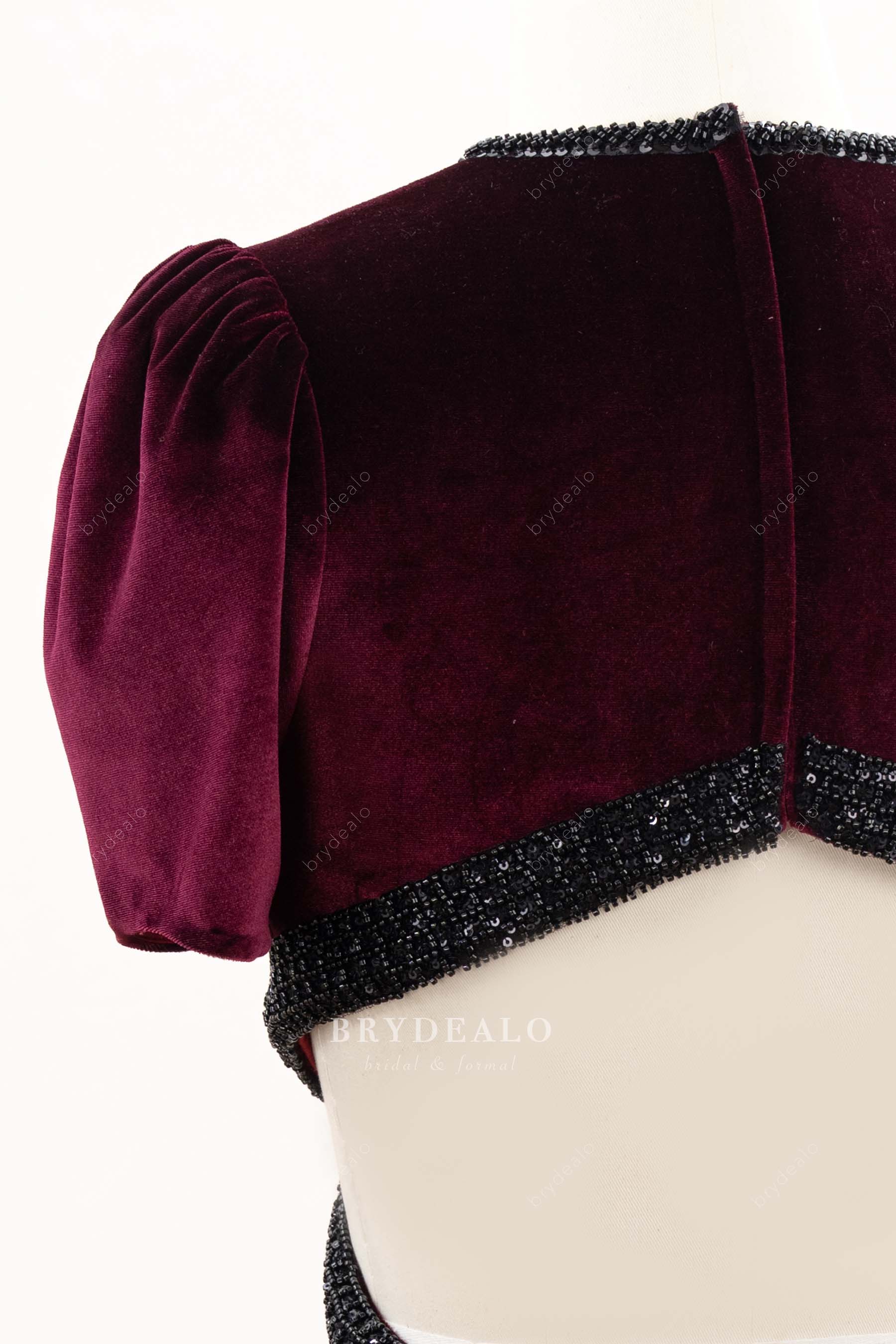 beaded back formal dress