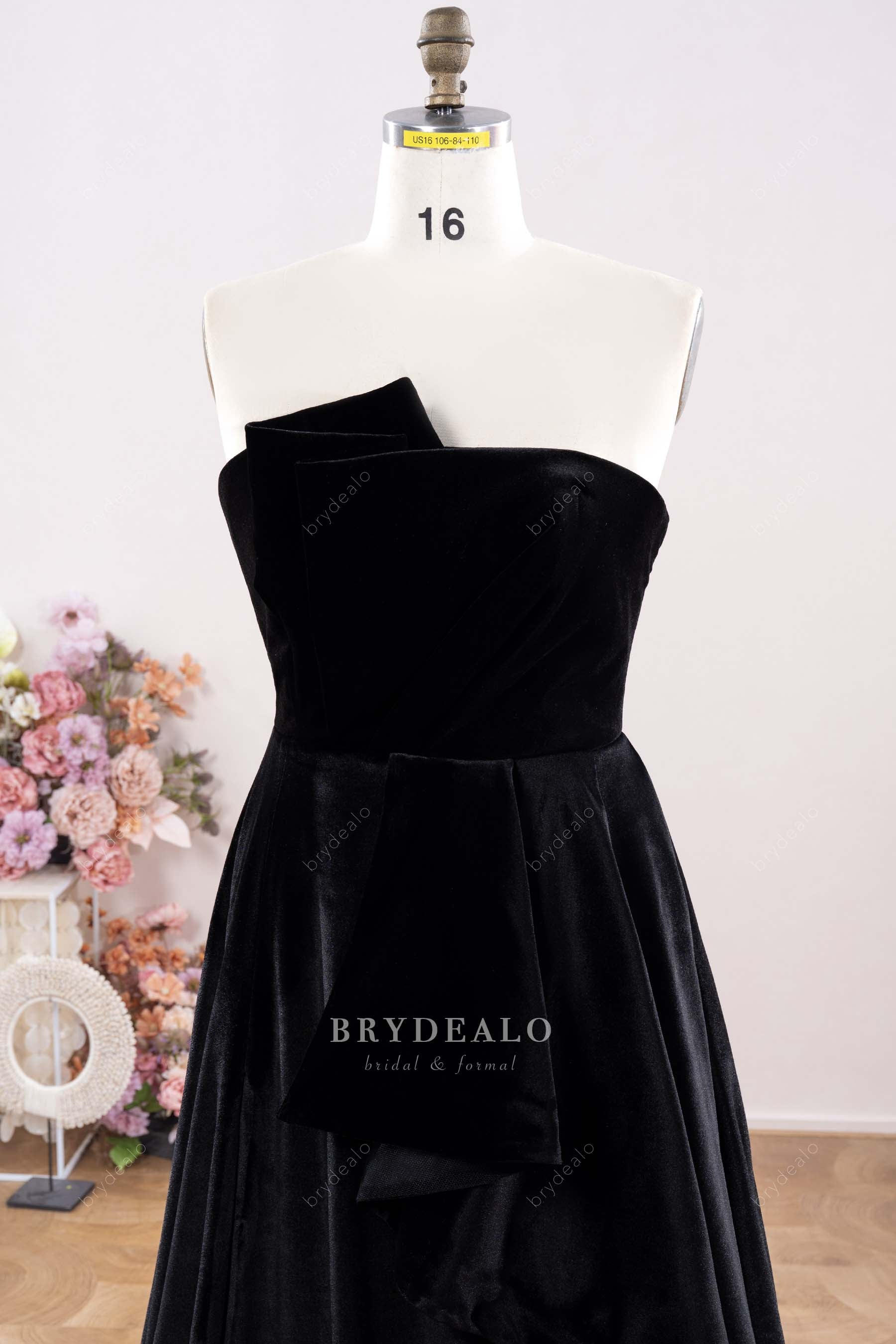black velvet formal dress