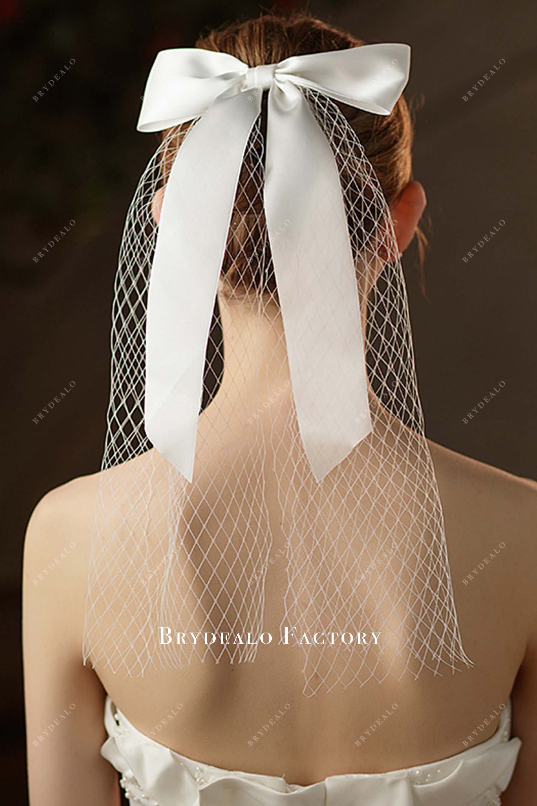 bow wedding veil