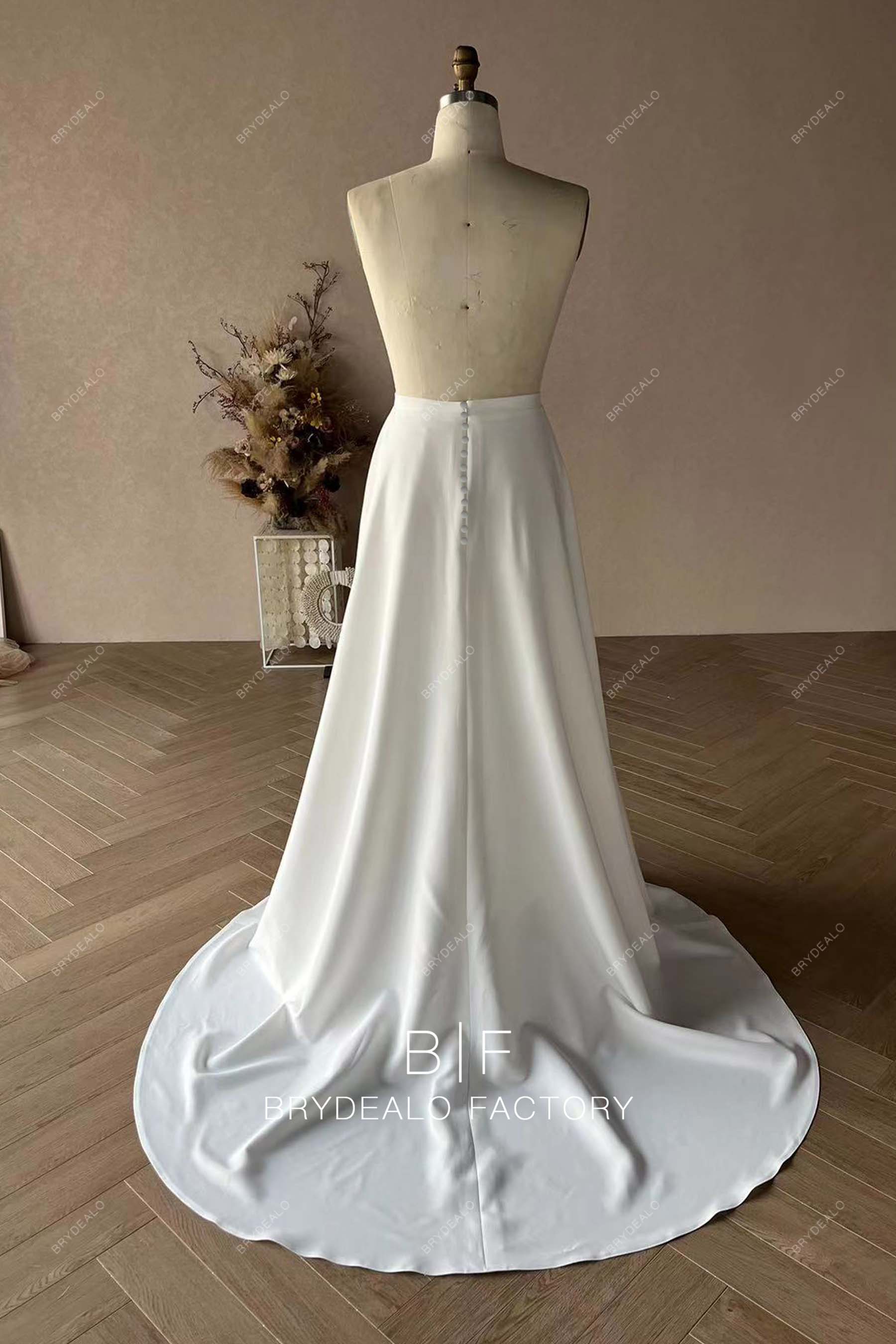 Private Label Crepe A-line Bridal Skirt