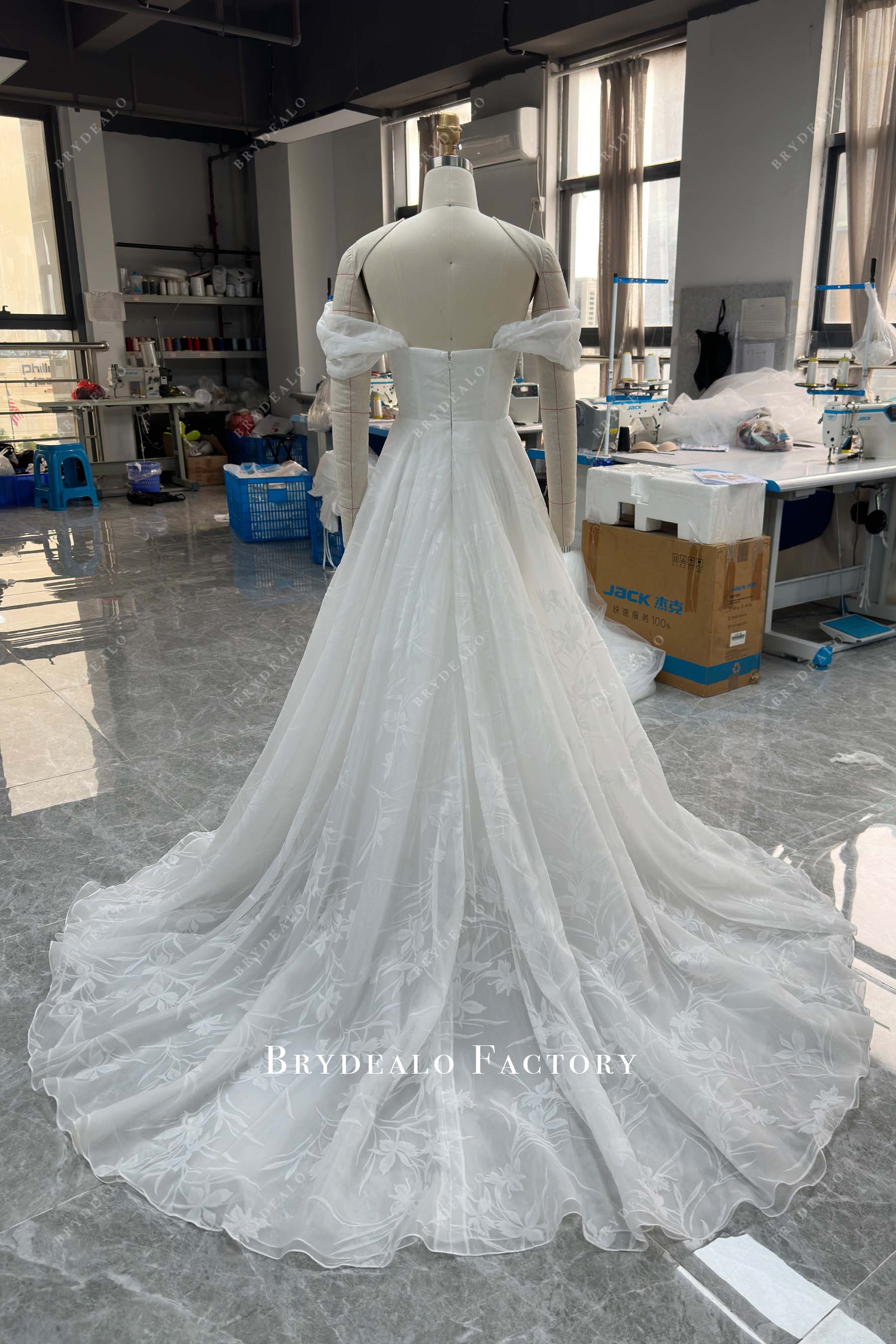 chapel train wedding dress
