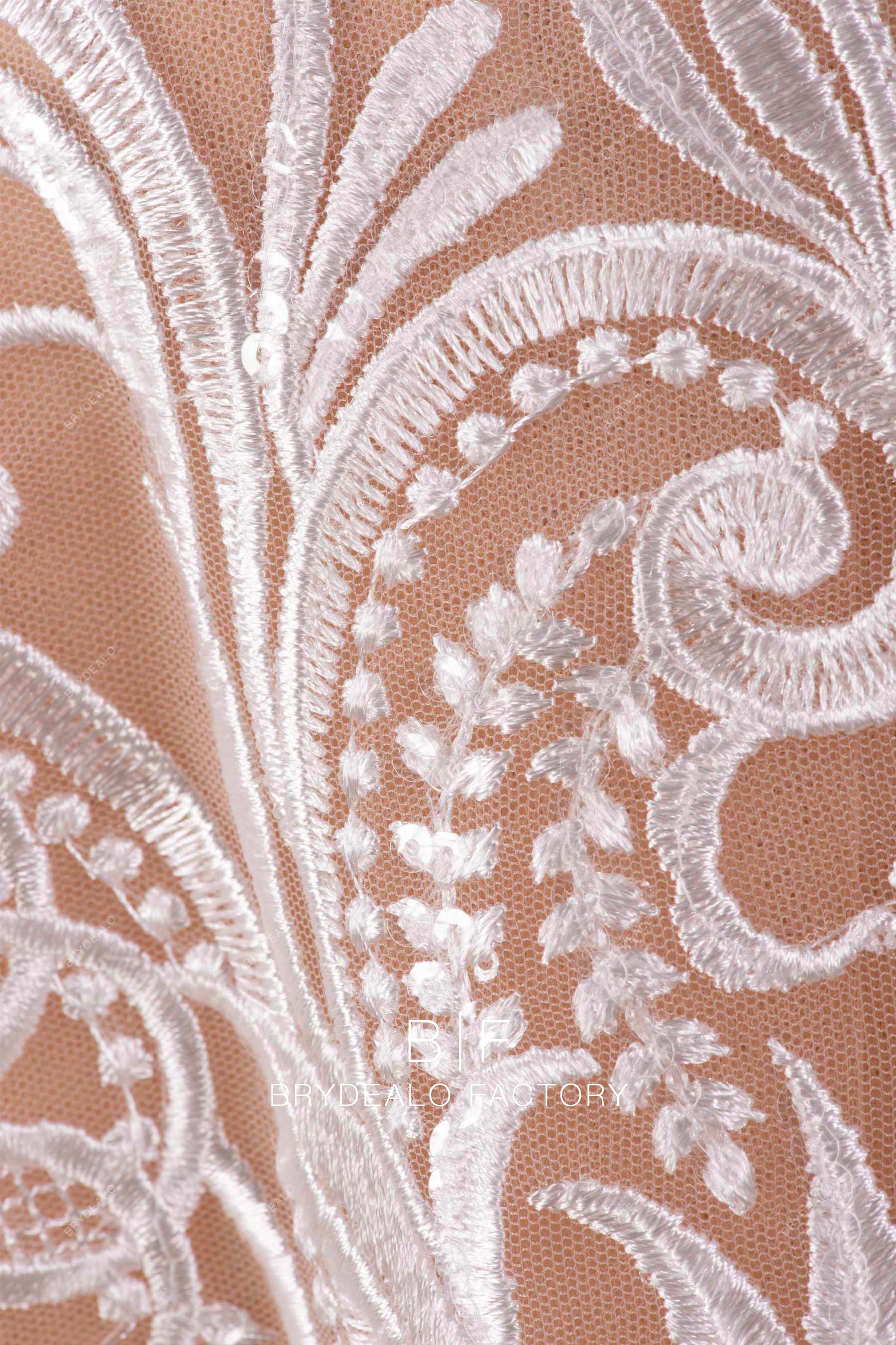 clear sequin embroidery lace