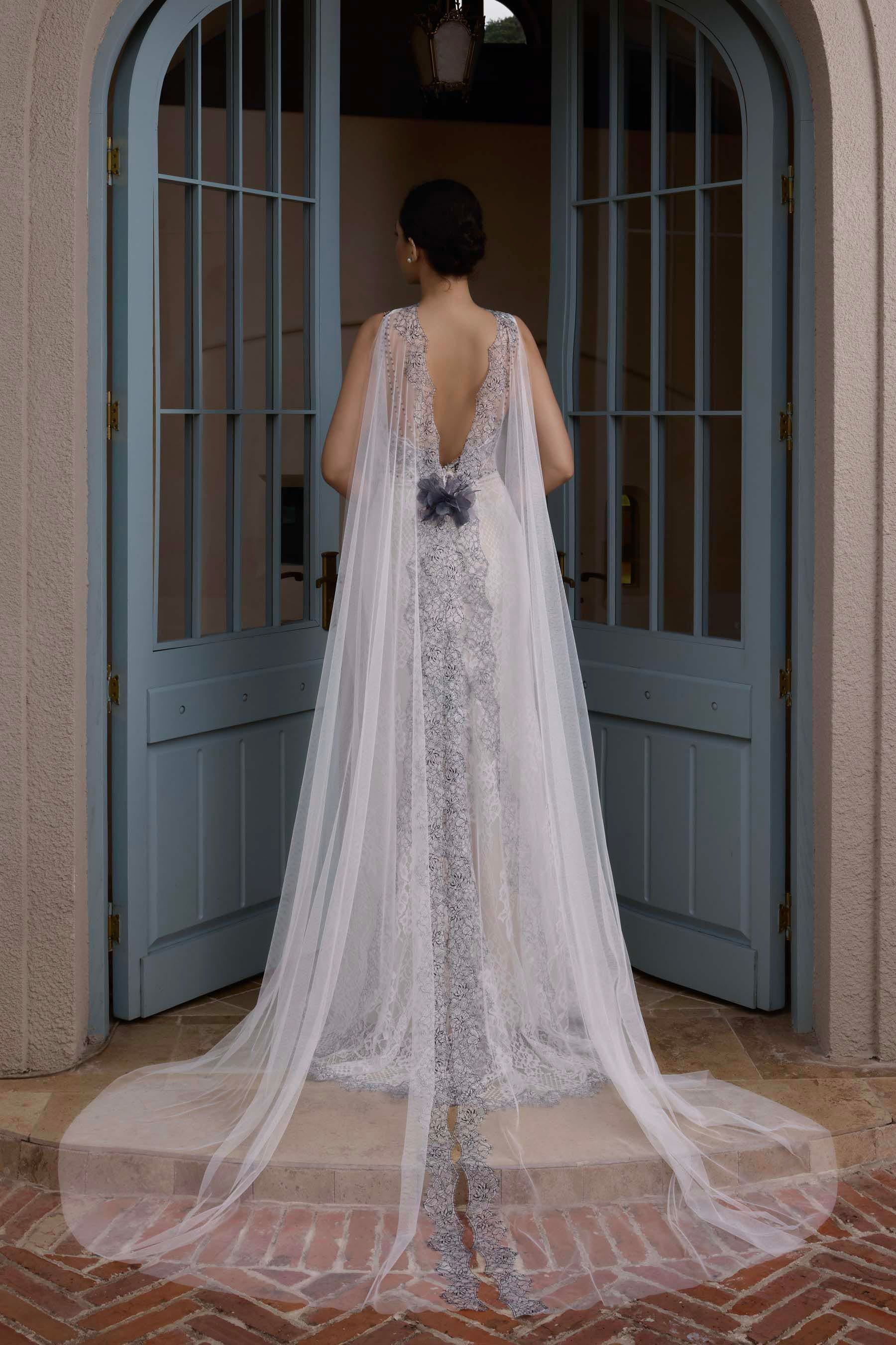 colored boho white sweetheart wedding dress