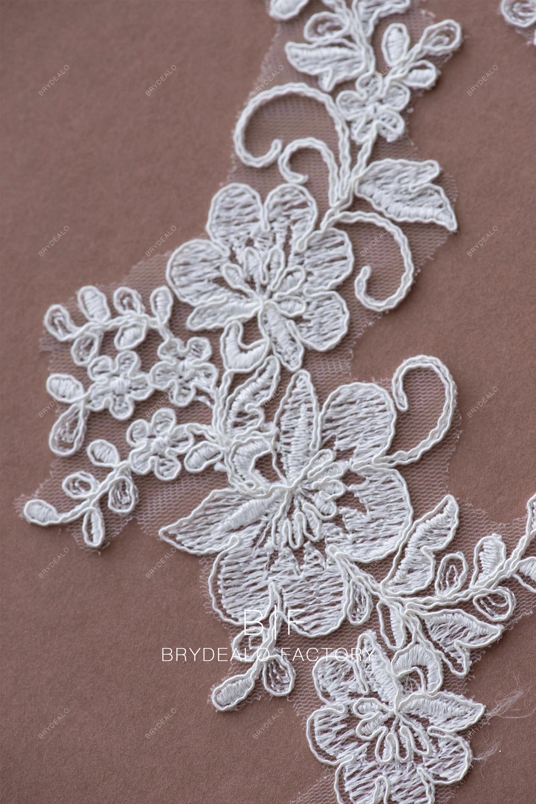 corded flower lace appliques