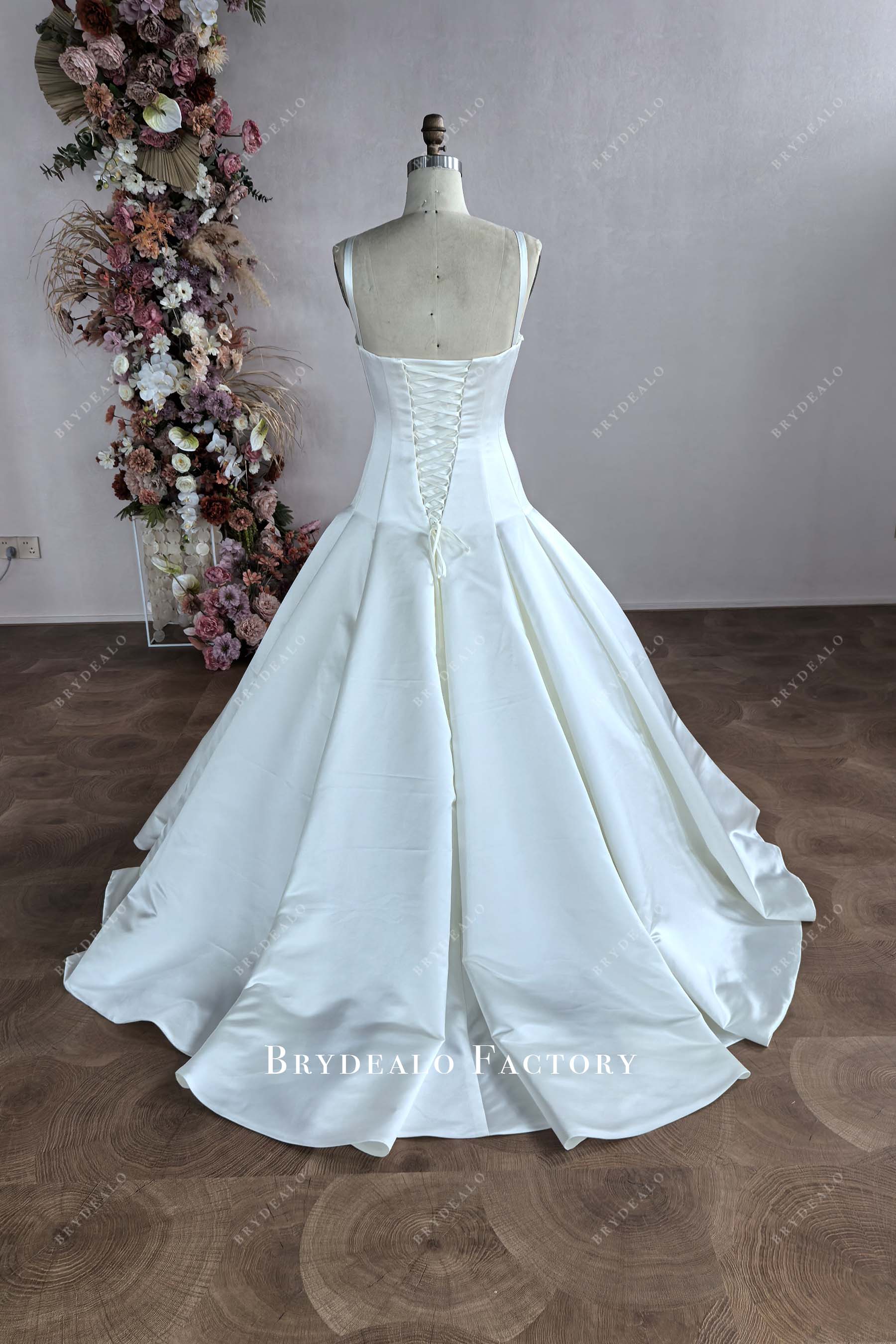 corset lace-up back wedding dress