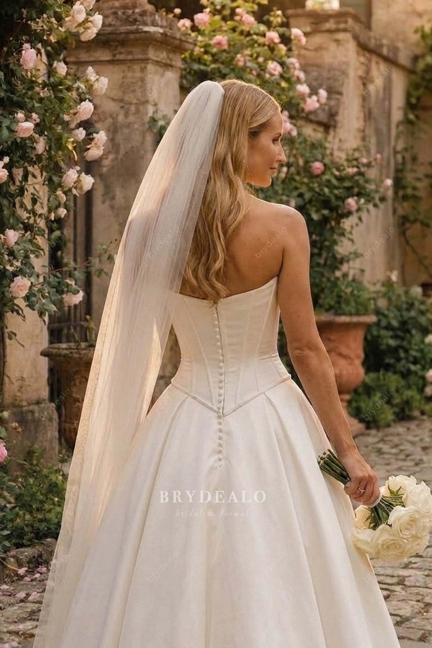 corset mikado wedding dress