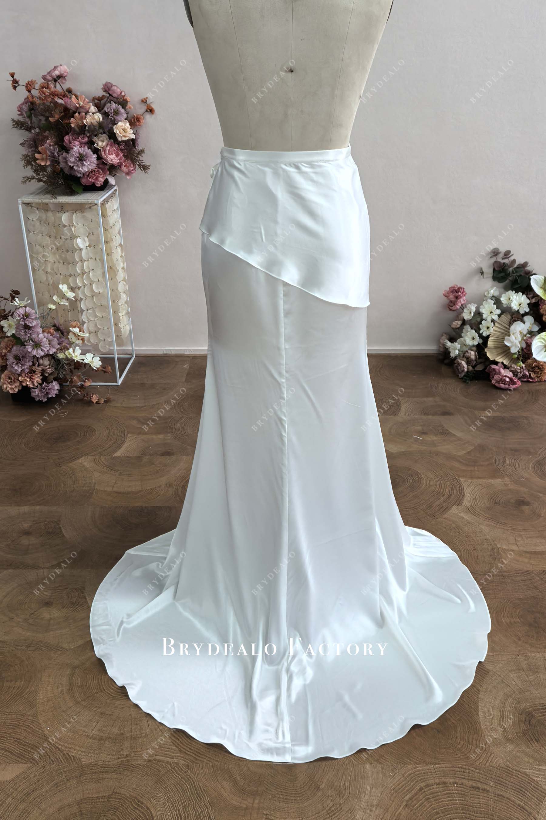court train charmeuse skirt