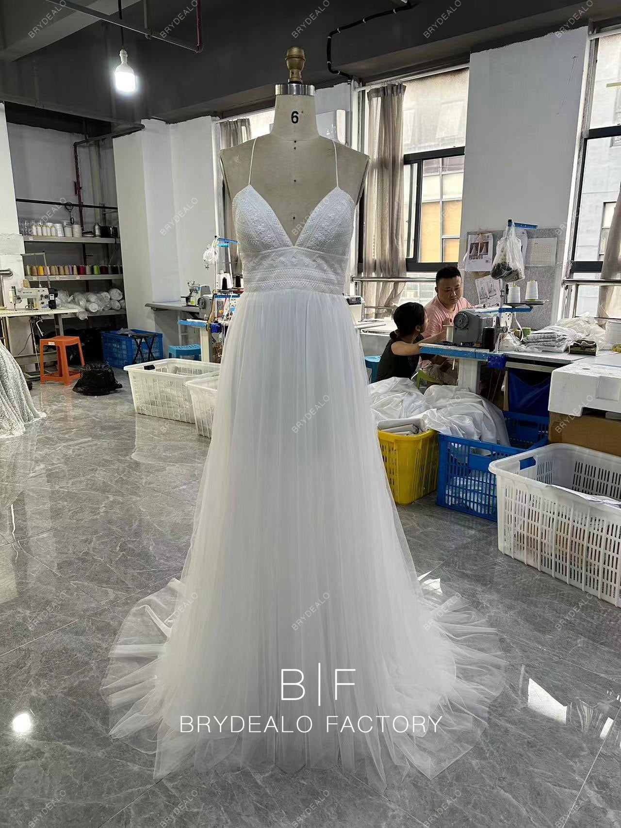 custom boho wedding dress