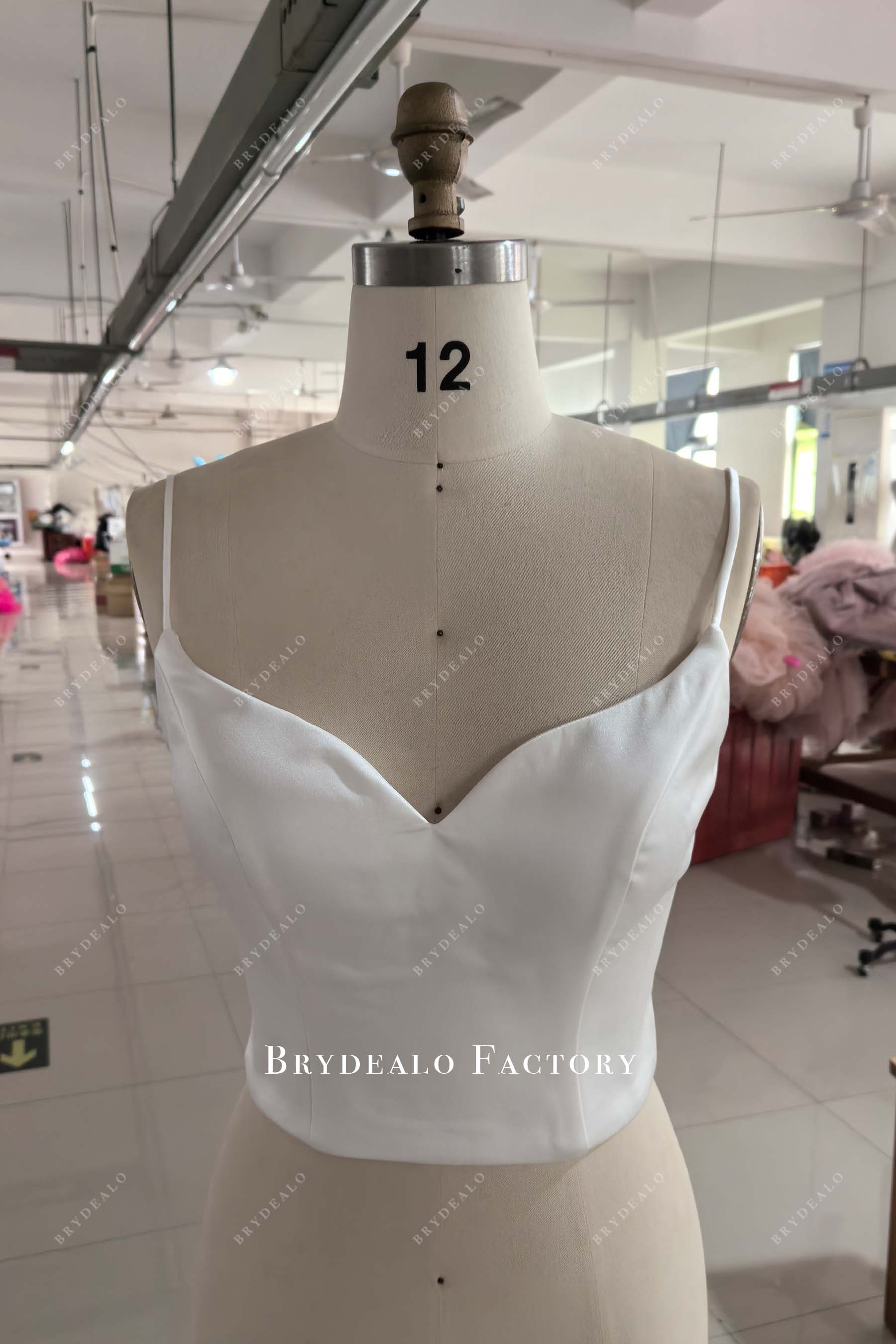 custom white satin bridal top