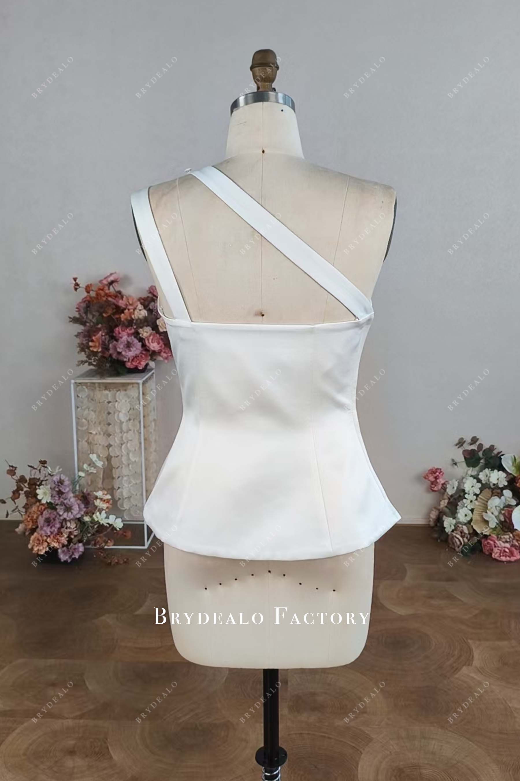 custom double straps tuxedo top