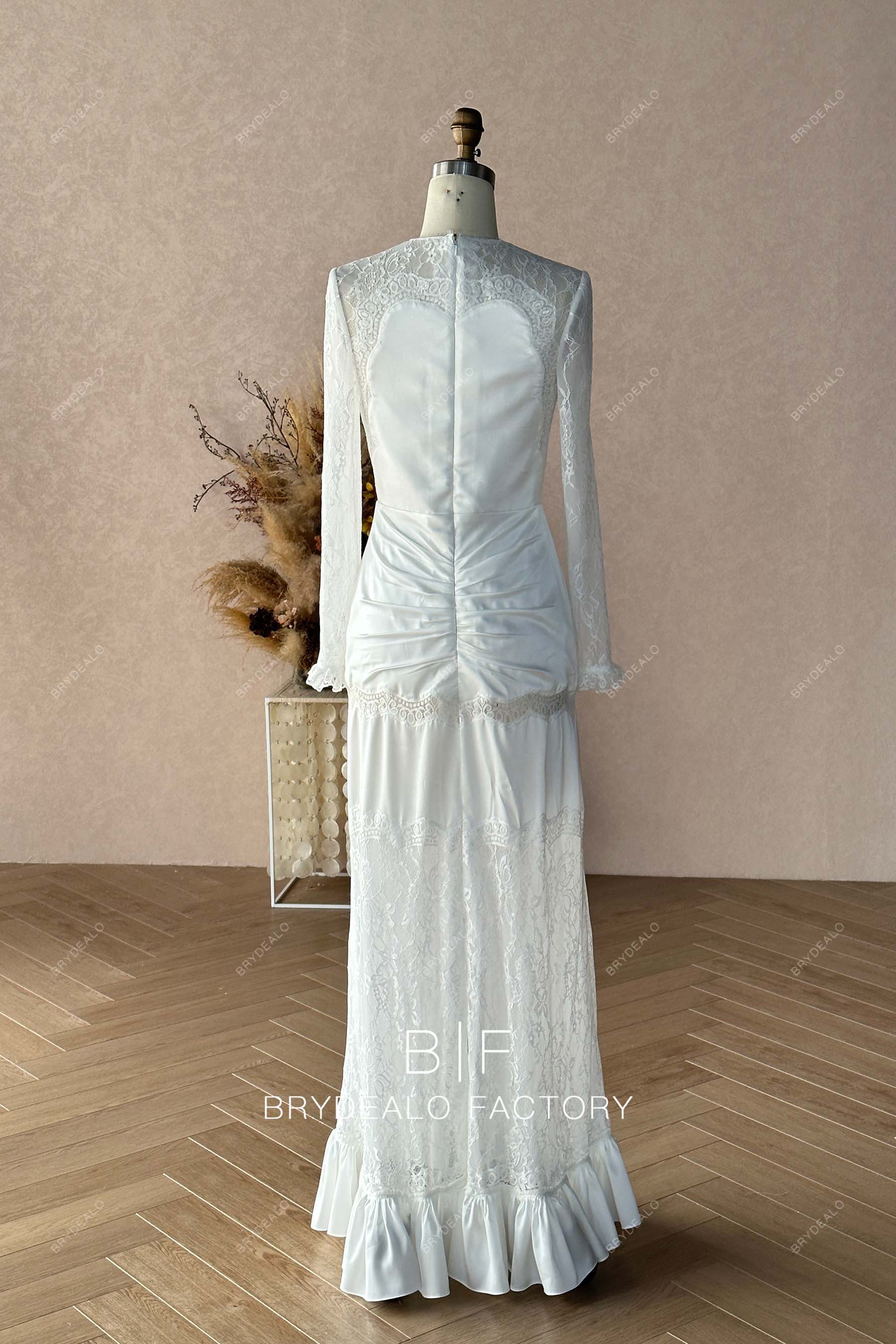 Private Label Lace Satin Custom Wedding Dress BR20232103