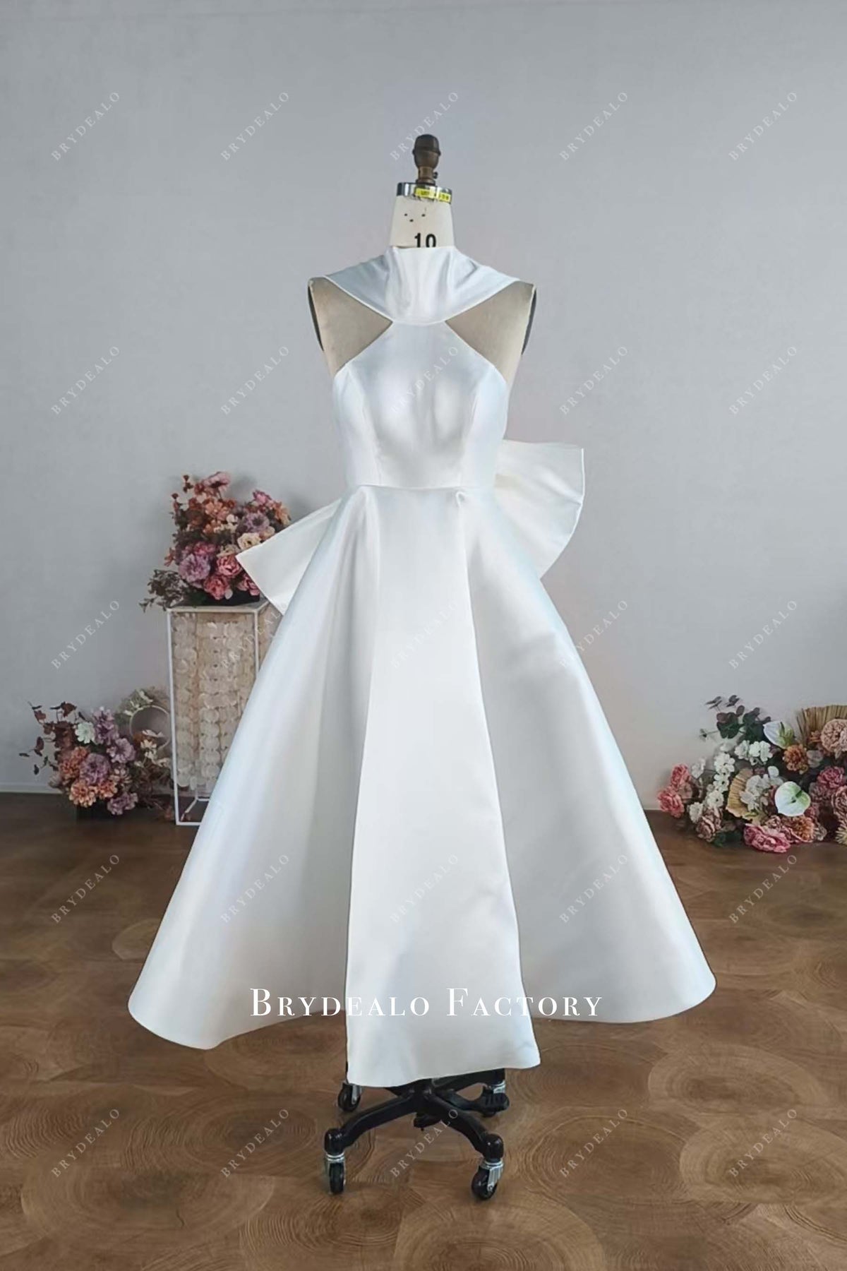 custom mikado bridal dress