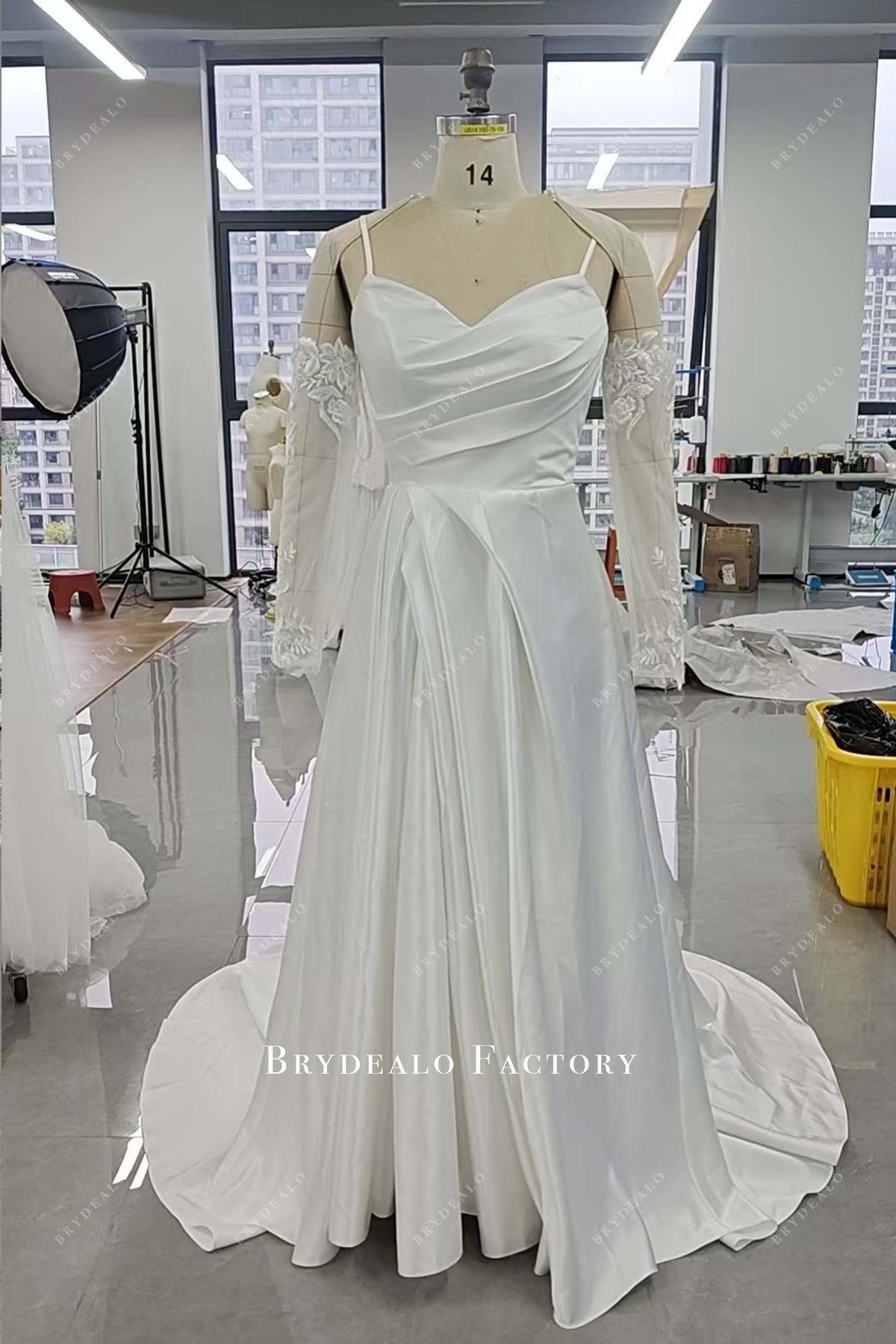 custom off shoulder wedding dress