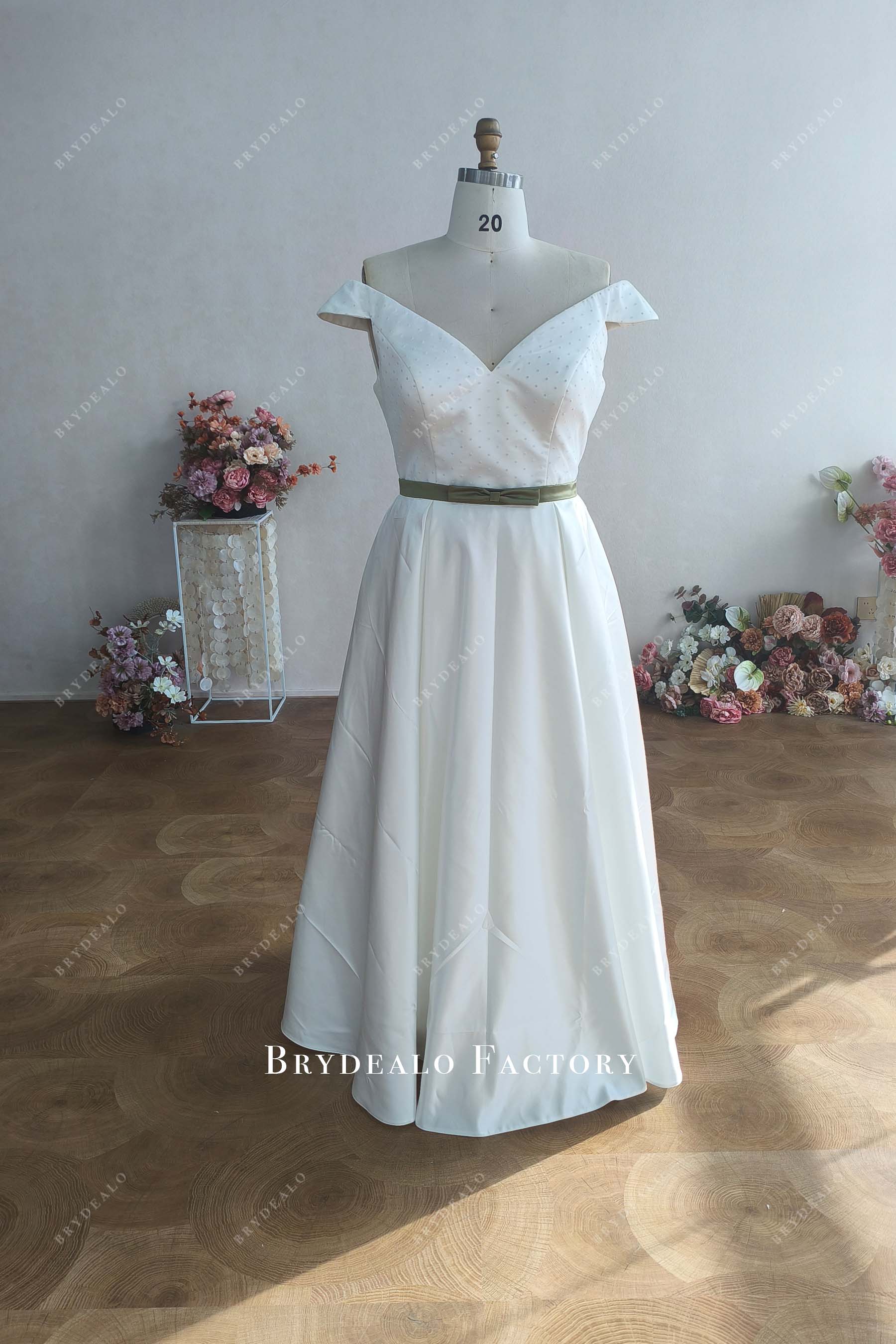 custom A-line Overskirt wedding dress